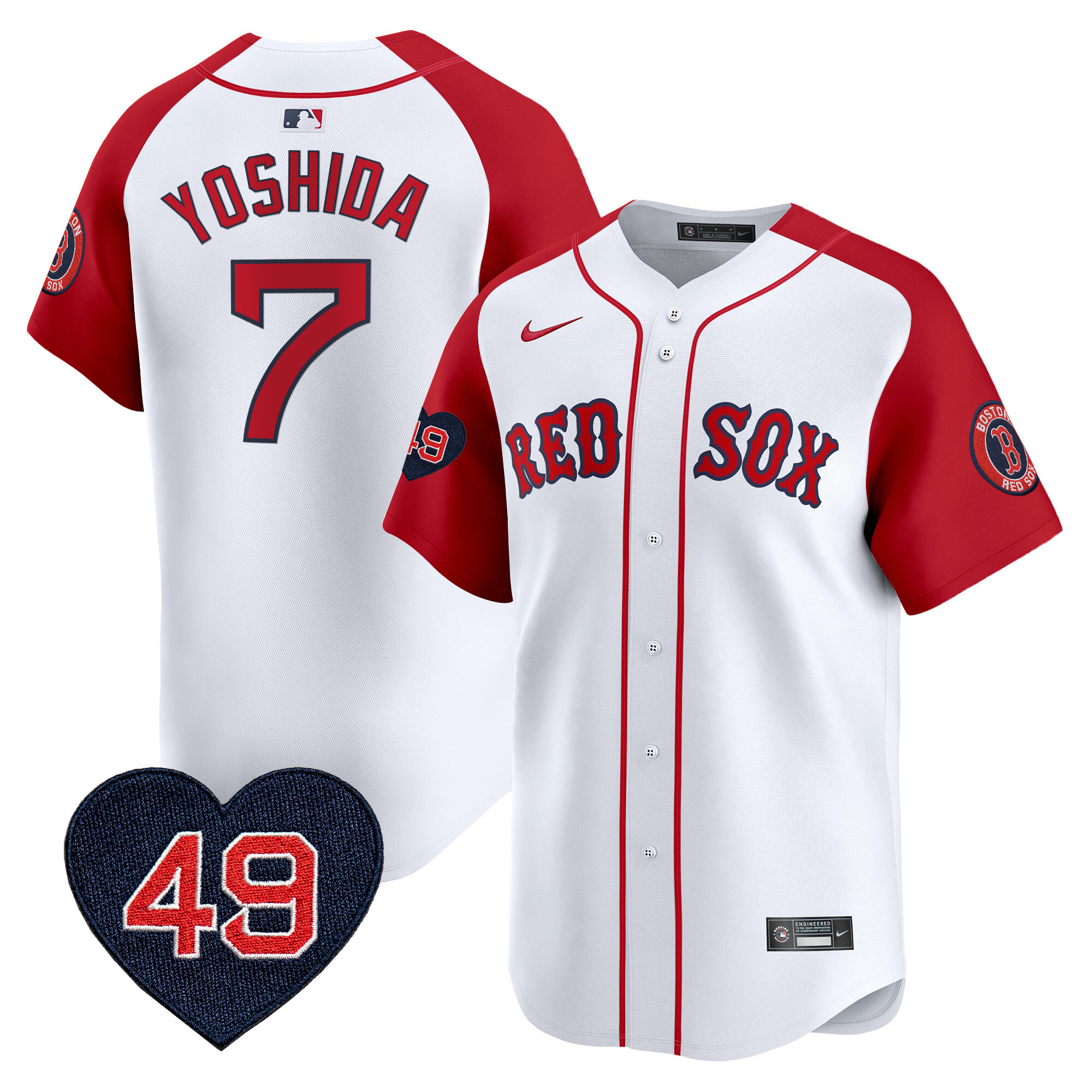 Men's Boston Red Sox Tim Wakefield Patch Vapor Premier Limited Jersey - All Stitched