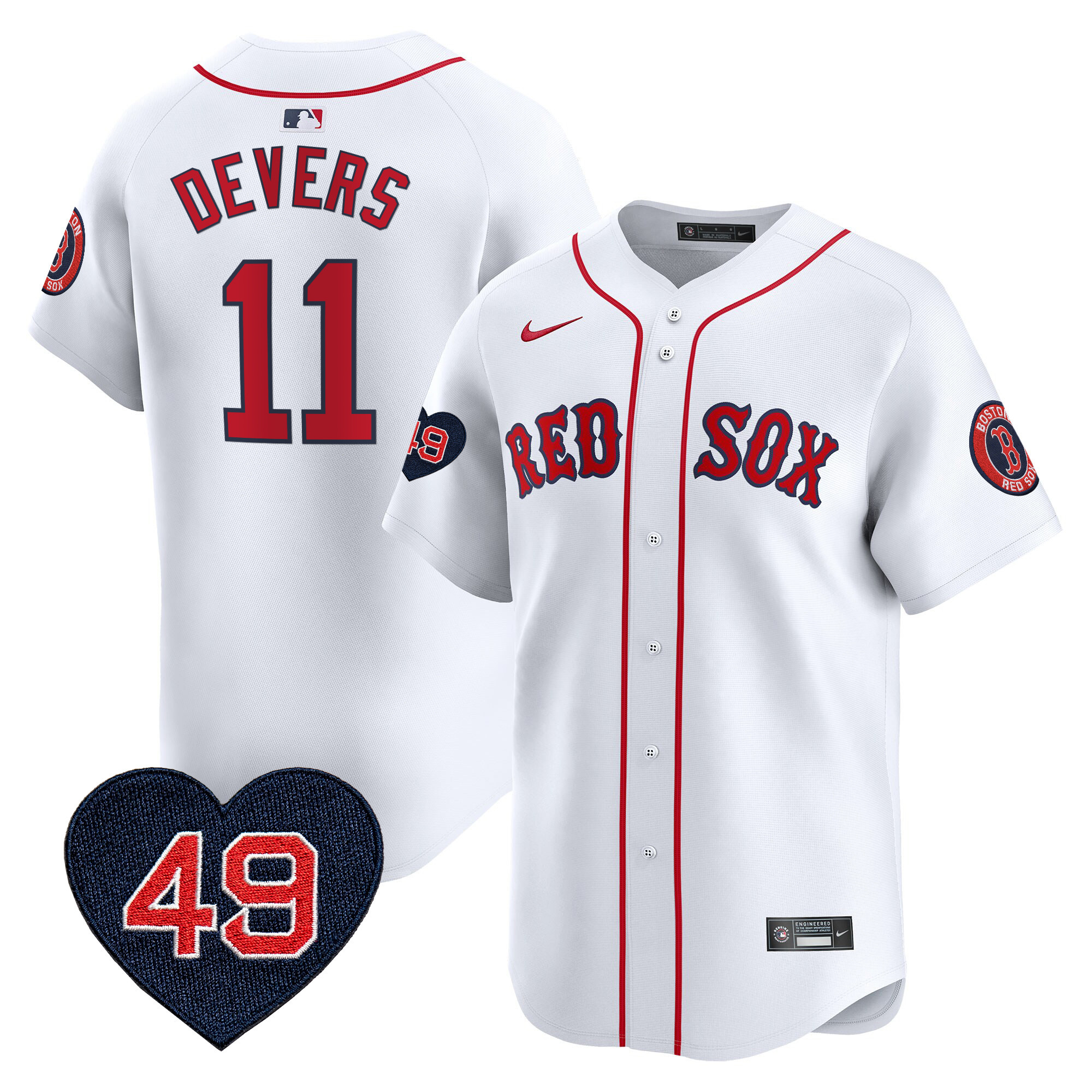 Men's Boston Red Sox Tim Wakefield Patch Vapor Premier Limited Jersey - All Stitched