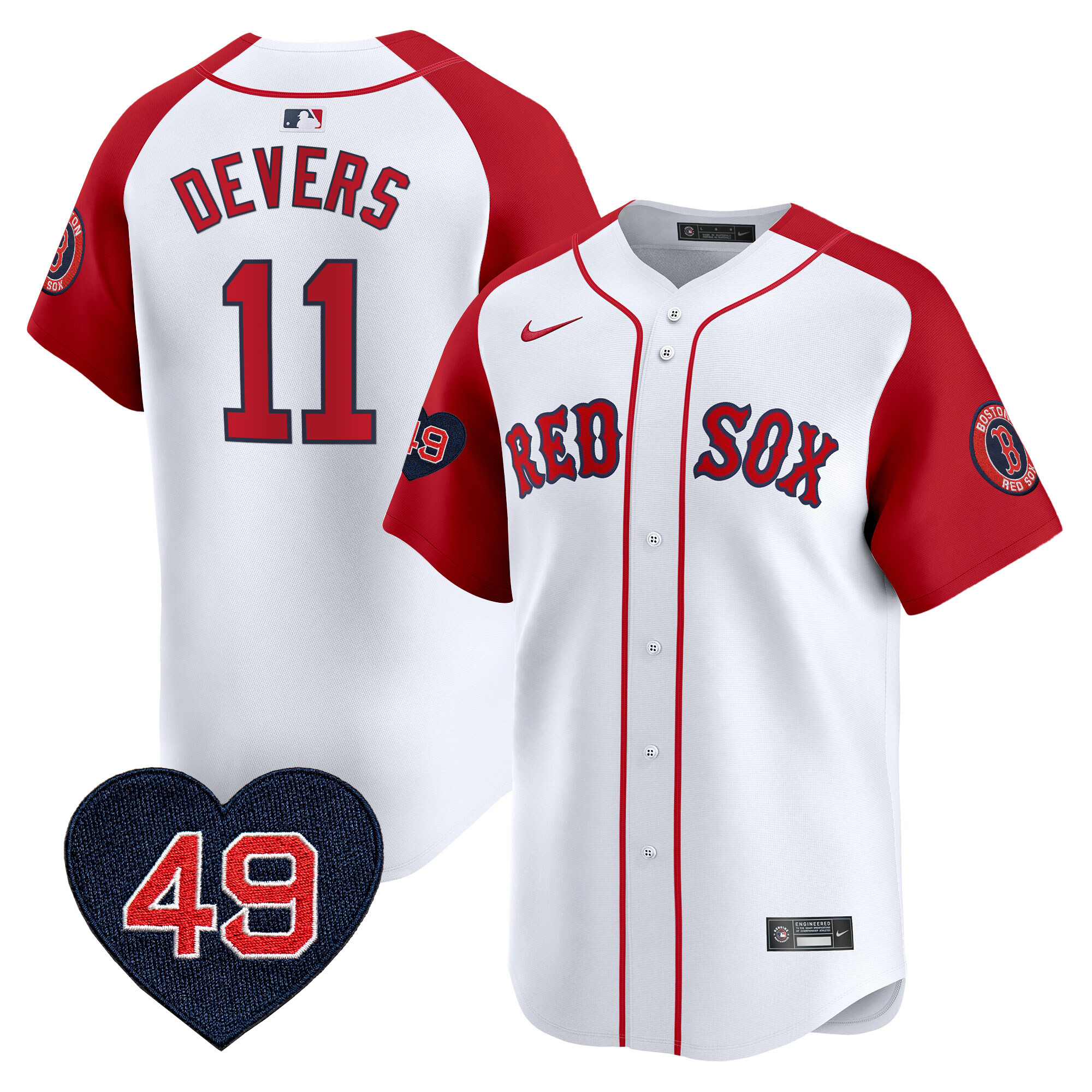 Men's Boston Red Sox Tim Wakefield Patch Vapor Premier Limited Jersey - All Stitched