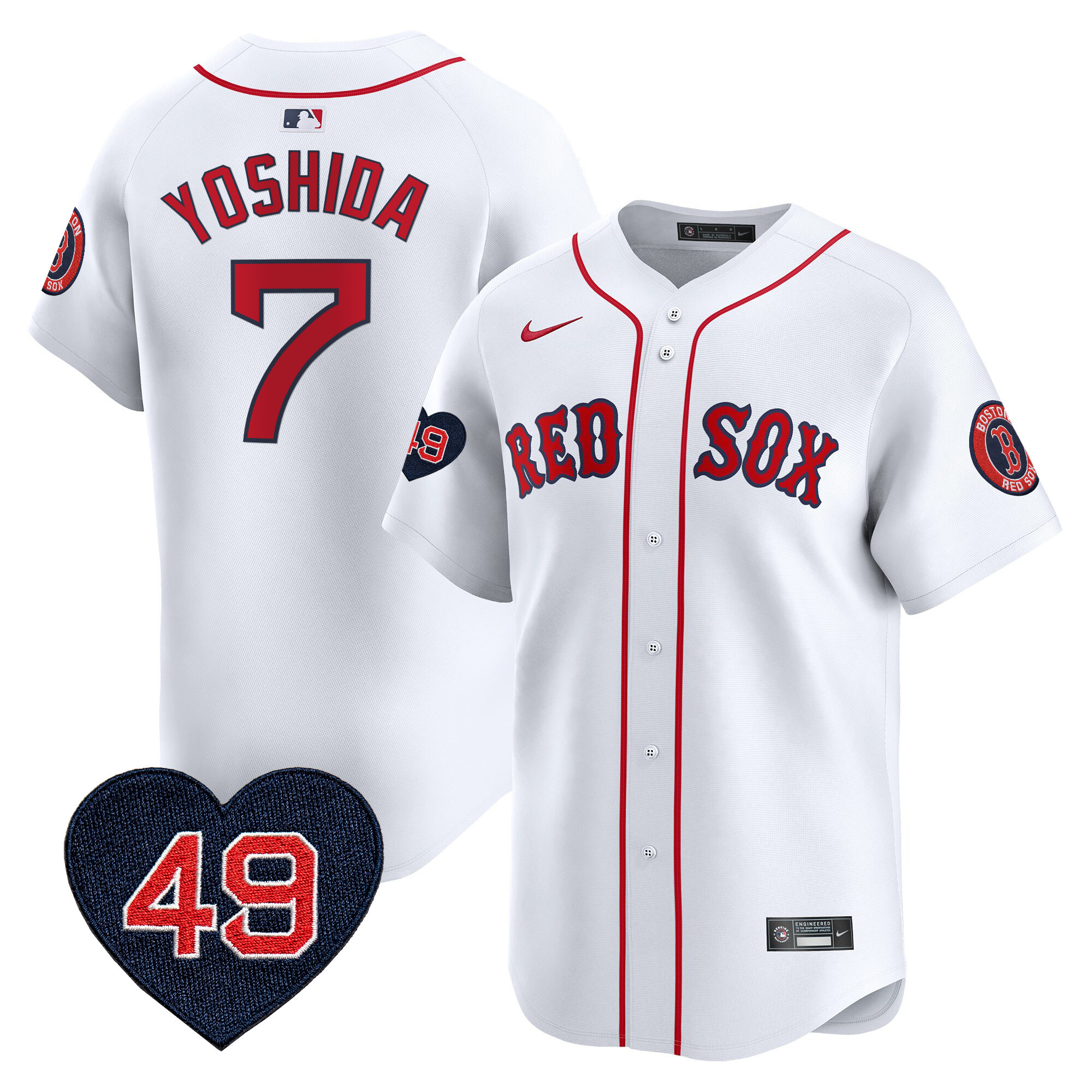Men's Boston Red Sox Tim Wakefield Patch Vapor Premier Limited Jersey - All Stitched