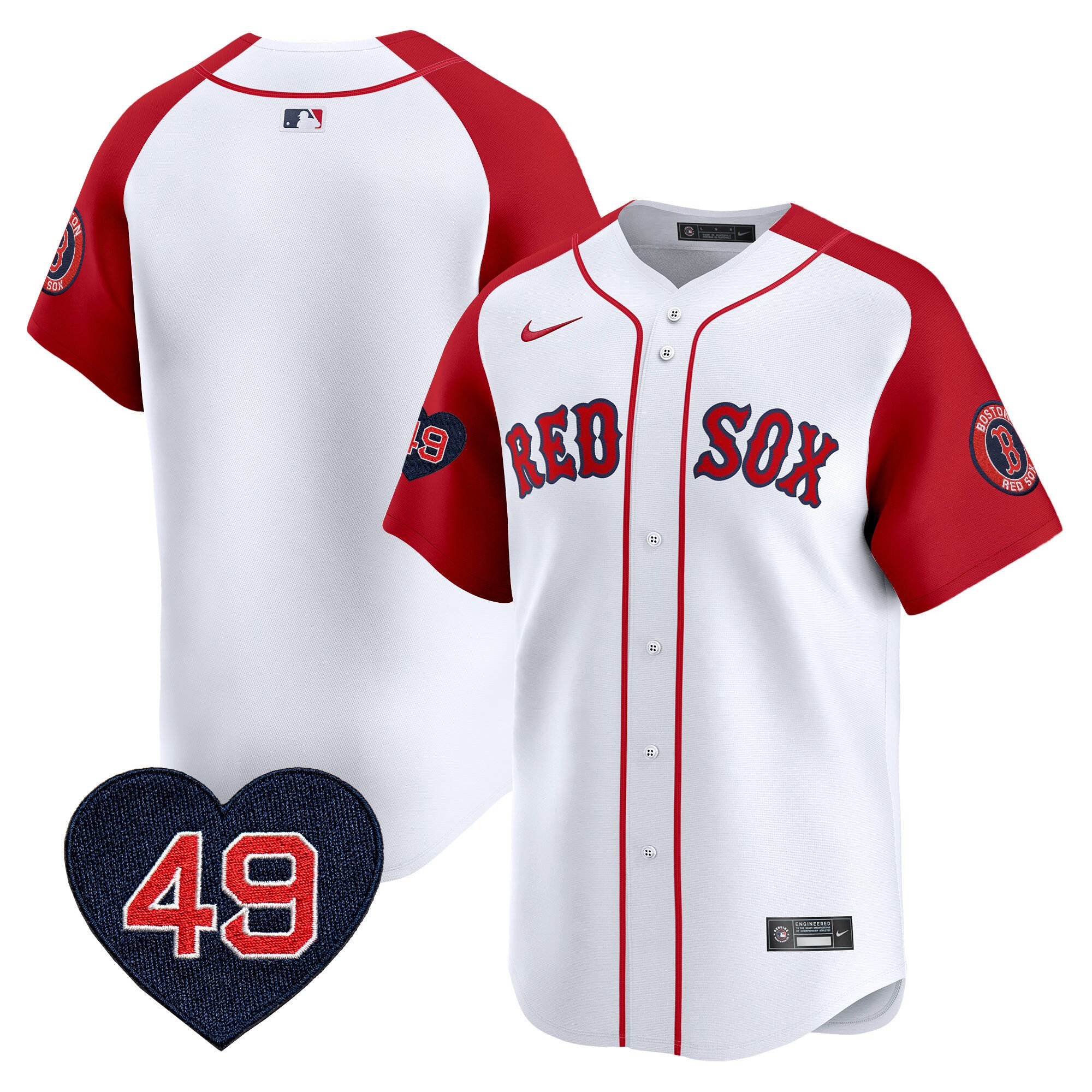 Men's Boston Red Sox Tim Wakefield Patch Vapor Premier Limited Jersey - All Stitched
