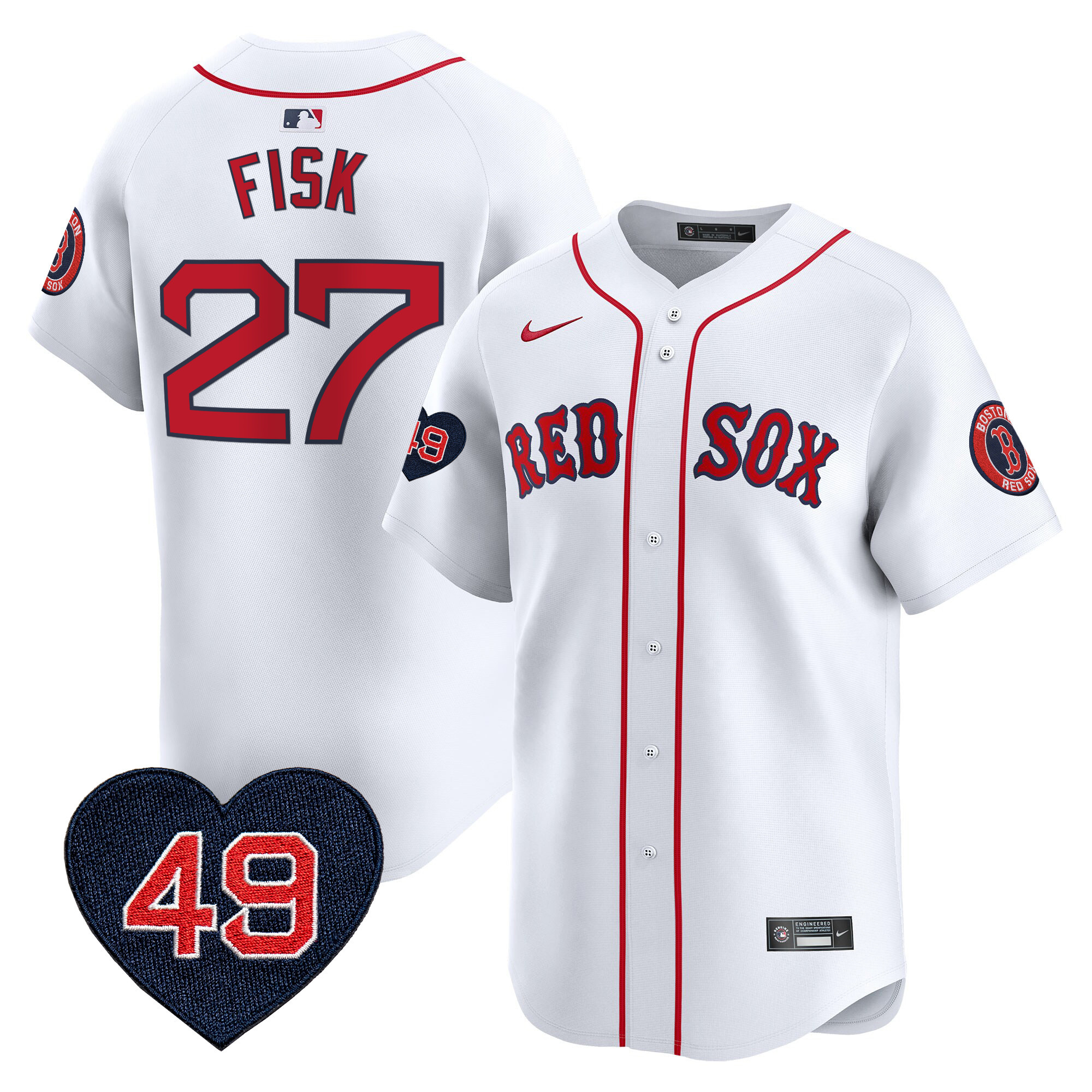 Men's Boston Red Sox Tim Wakefield Patch Vapor Premier Limited Jersey - All Stitched
