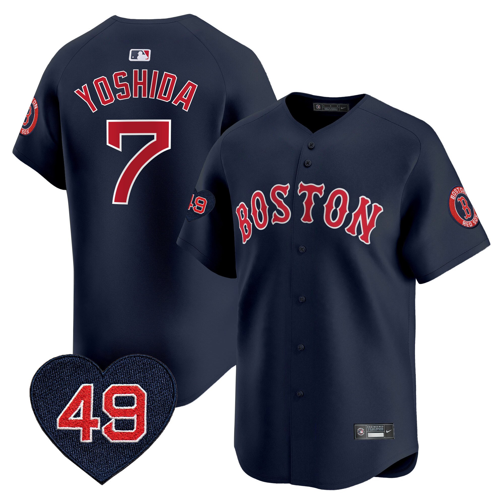 Men's Boston Red Sox Tim Wakefield Patch Vapor Premier Limited Jersey - All Stitched