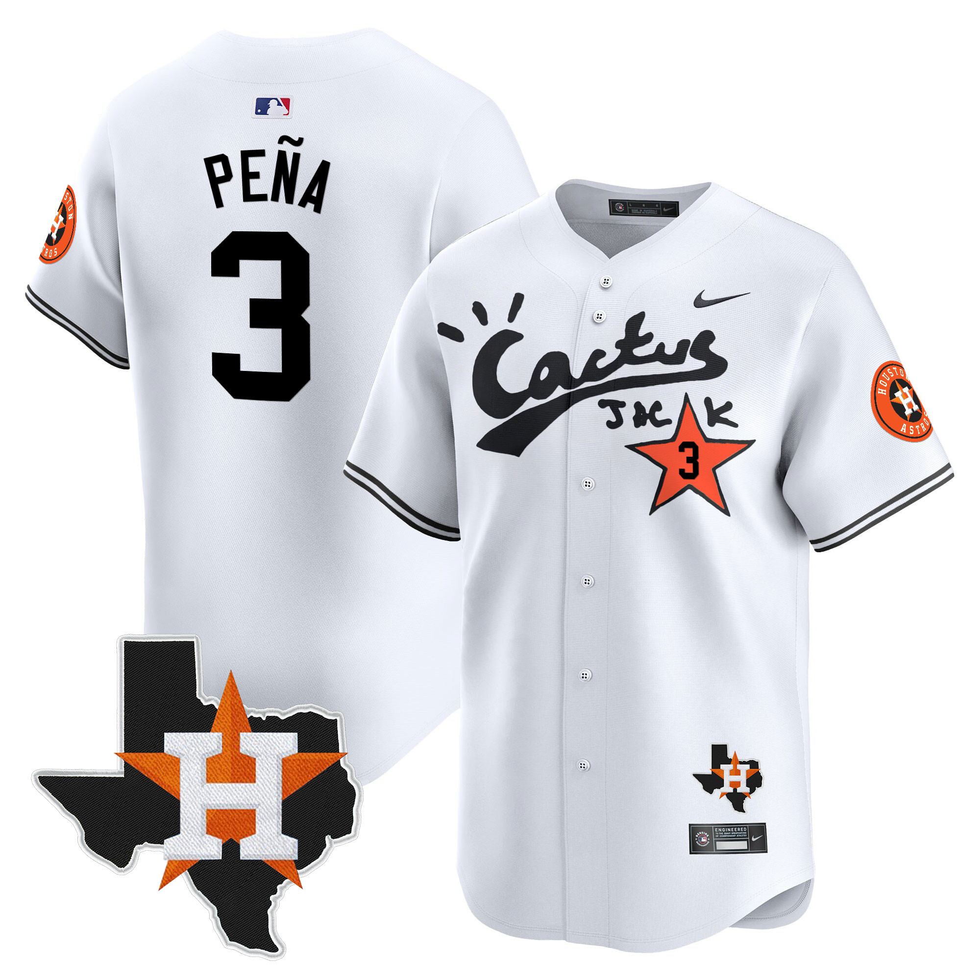 Men's Cactus Jack Patch Vapor Premier Limited Jersey - All Stitched