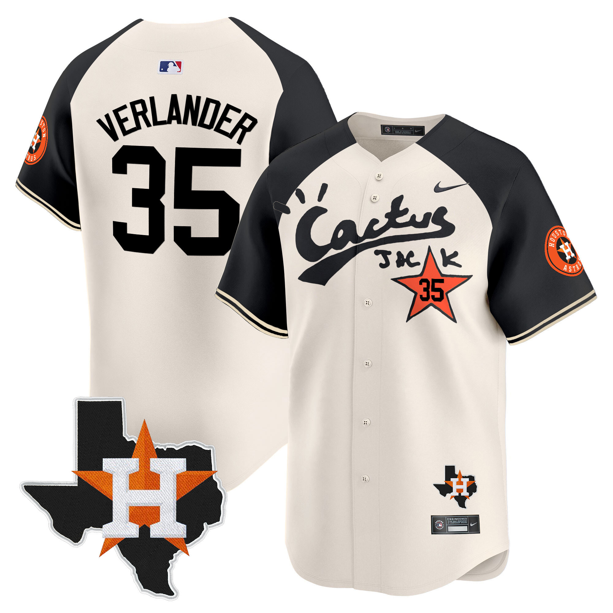 Men's Cactus Jack Patch Vapor Premier Limited Jersey - All Stitched