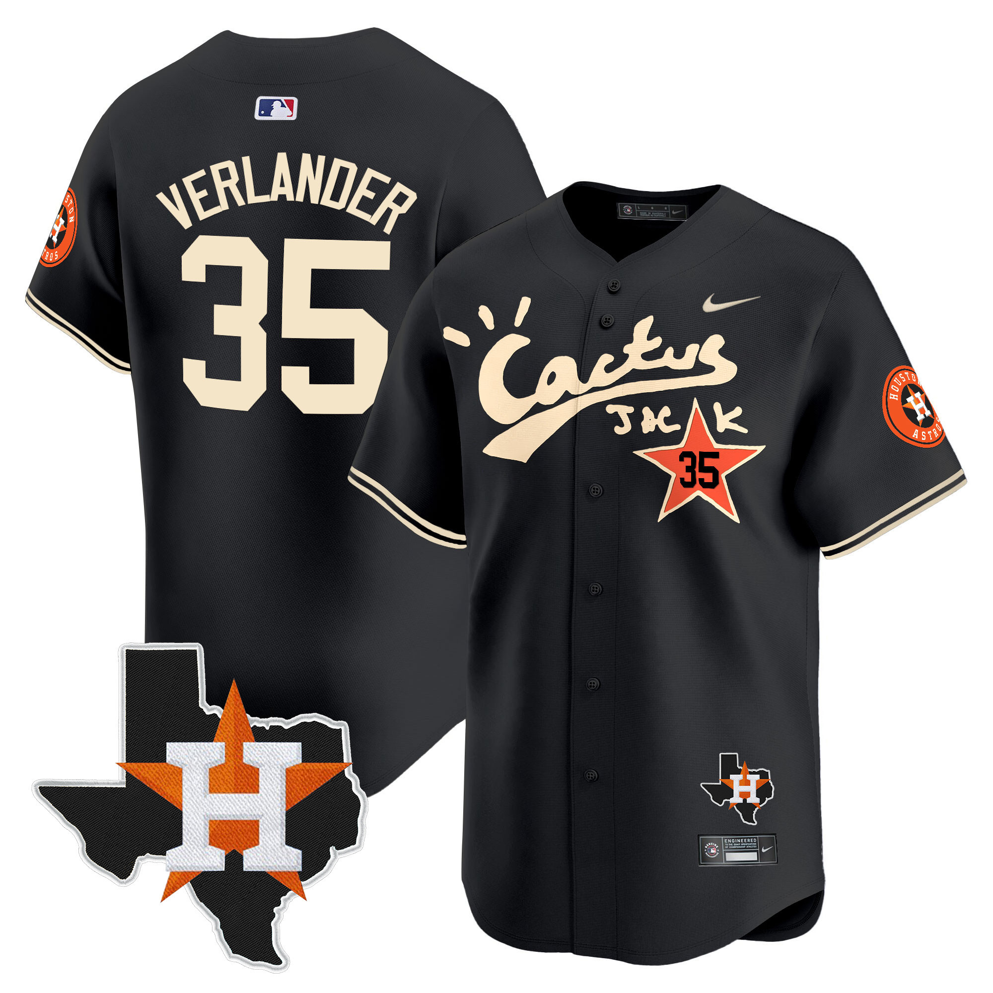 Men's Cactus Jack Patch Vapor Premier Limited Jersey - All Stitched