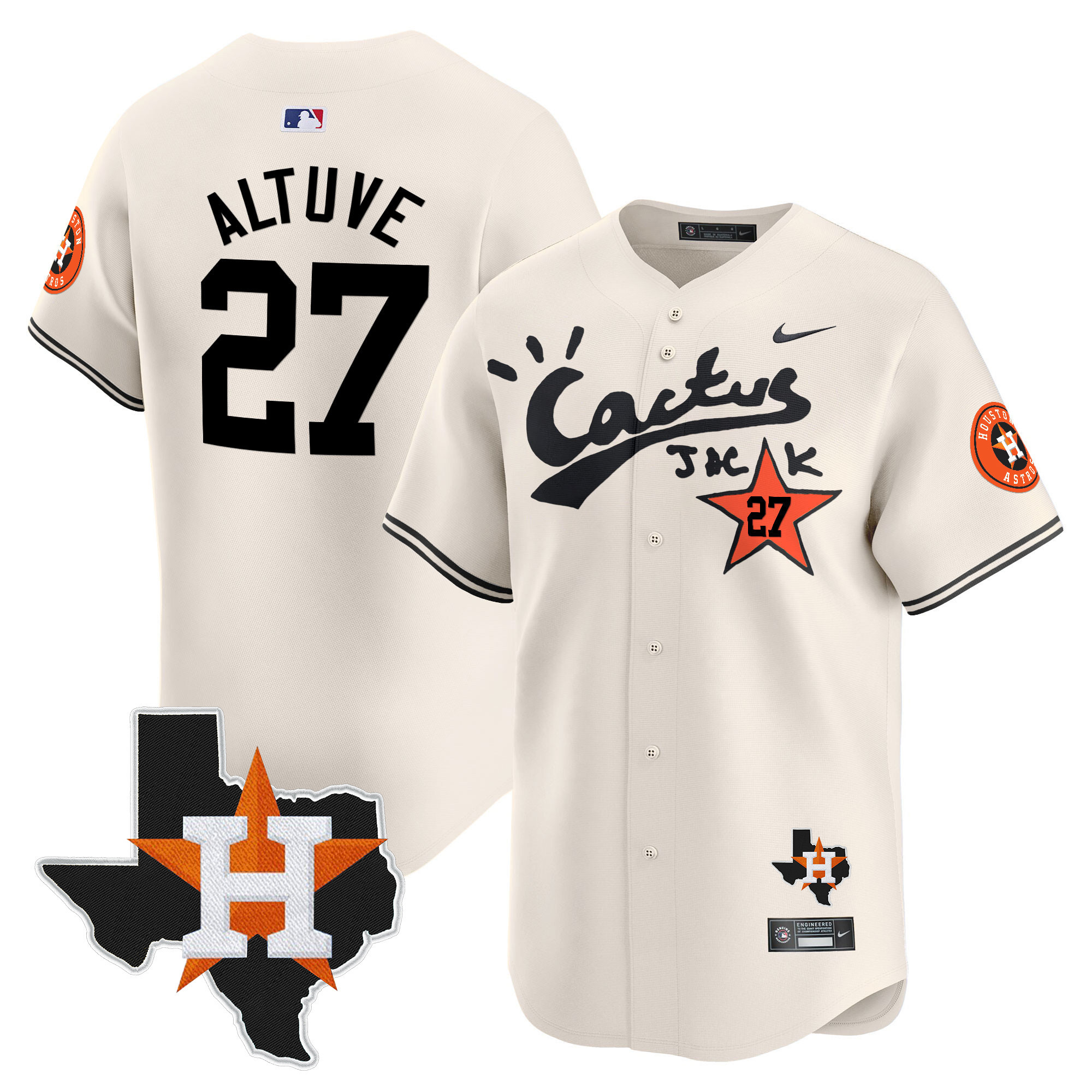 Men's Cactus Jack Patch Vapor Premier Limited Jersey - All Stitched