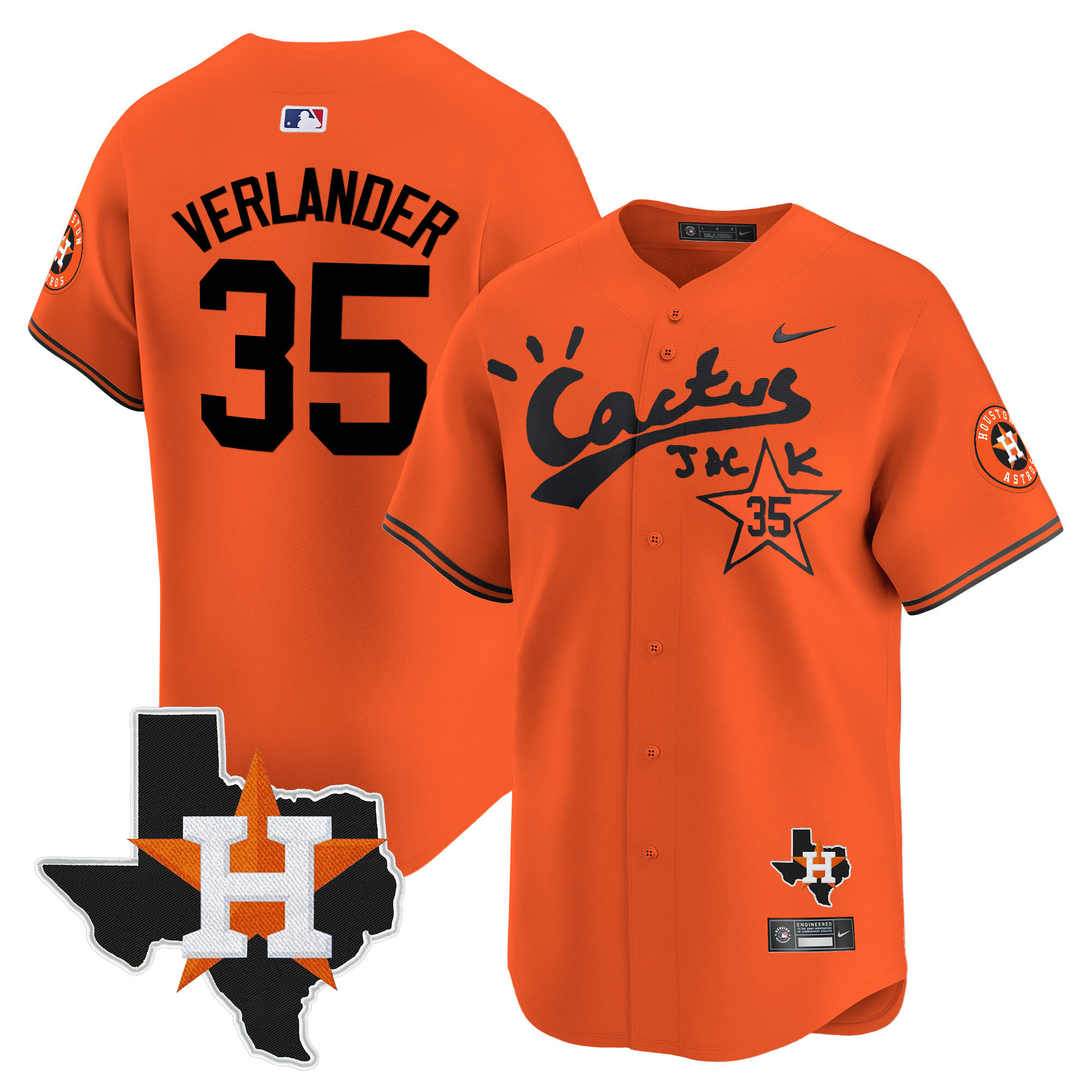 Men's Cactus Jack Patch Vapor Premier Limited Jersey - All Stitched
