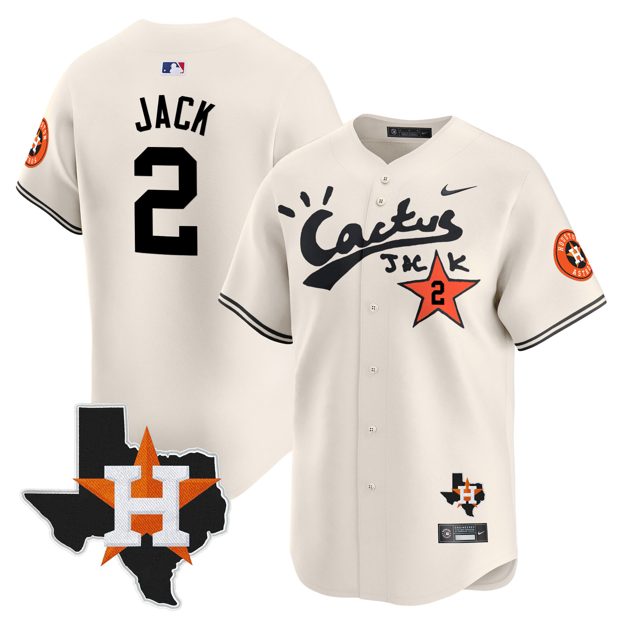 Men's Cactus Jack Patch Vapor Premier Limited Jersey - All Stitched