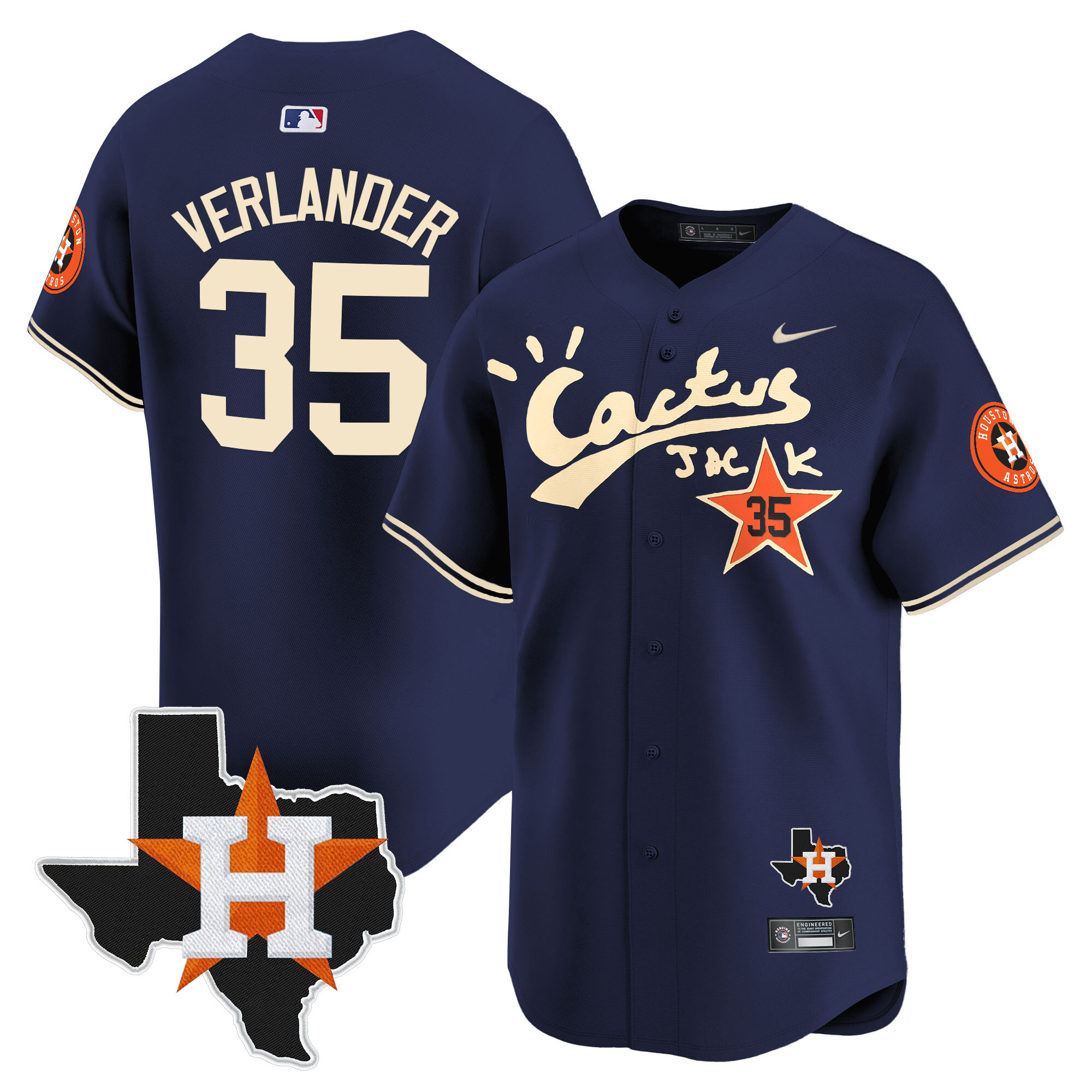 Men's Cactus Jack Patch Vapor Premier Limited Jersey - All Stitched