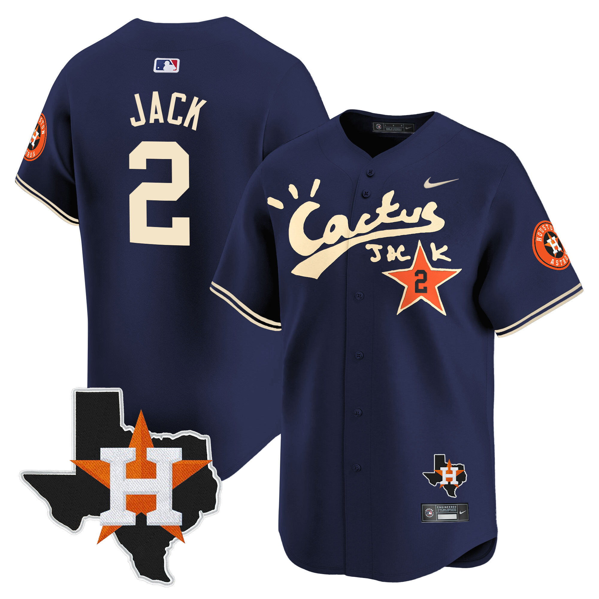 Men's Cactus Jack Patch Vapor Premier Limited Jersey - All Stitched