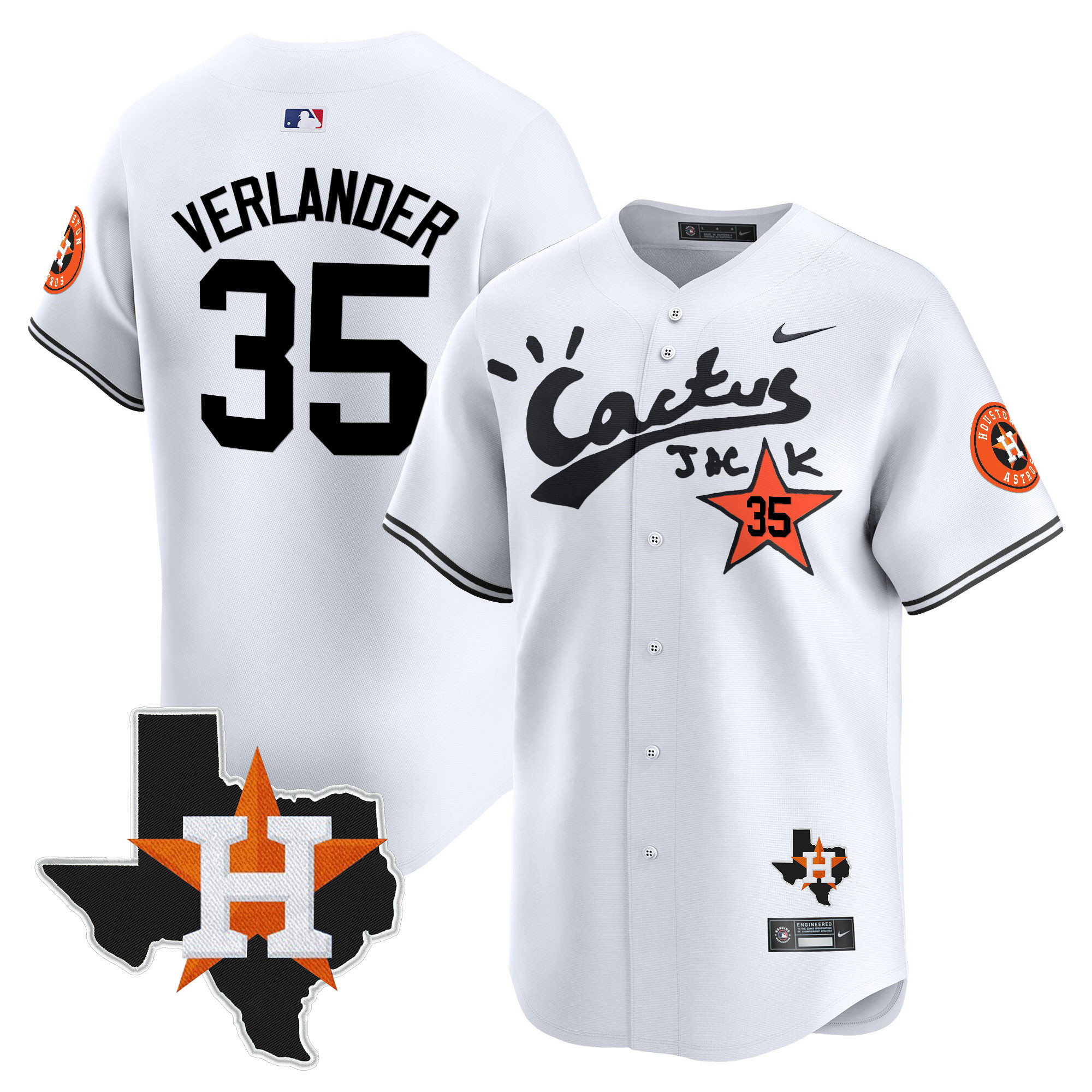 Men's Cactus Jack Patch Vapor Premier Limited Jersey - All Stitched