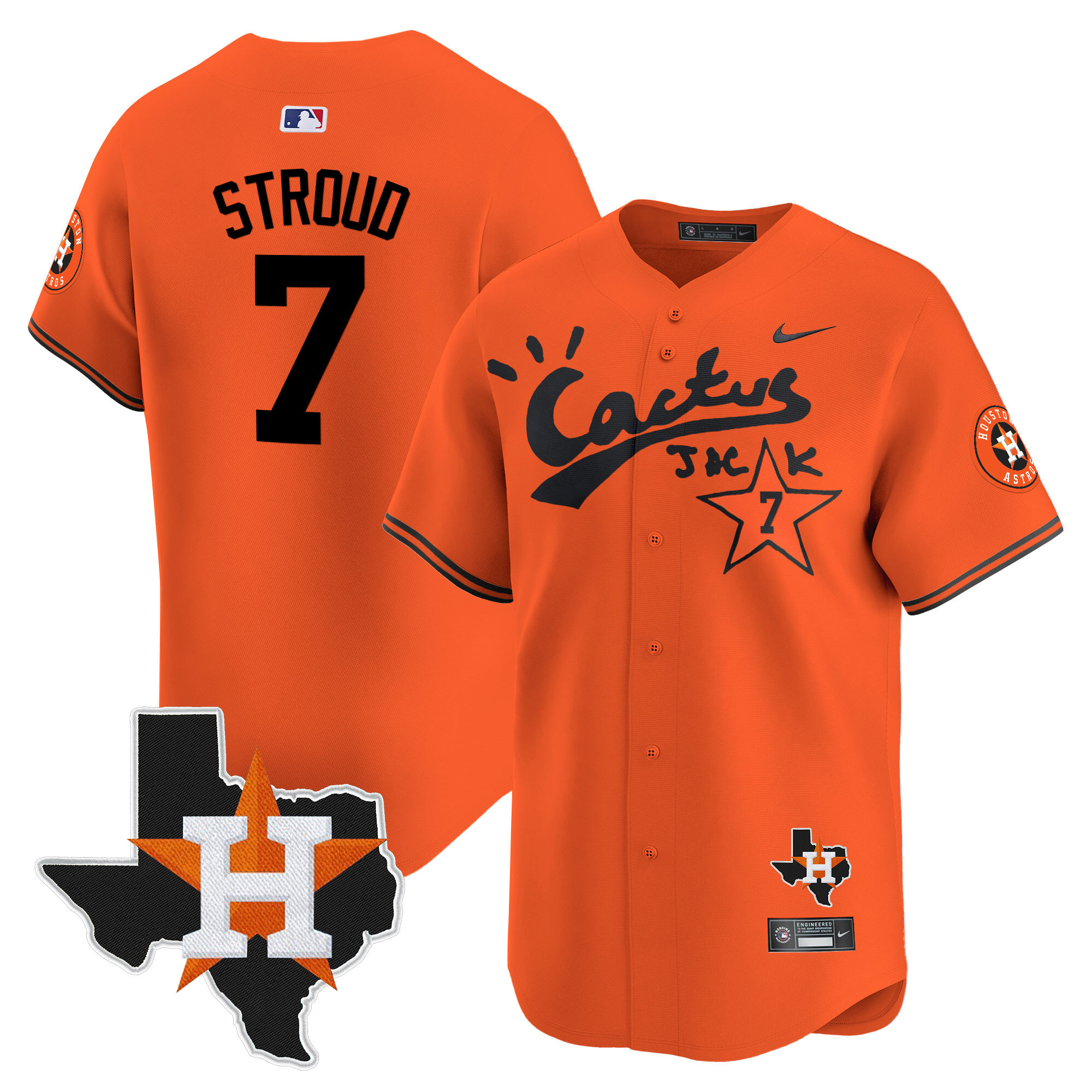 Men's Cactus Jack Patch Vapor Premier Limited Jersey - All Stitched