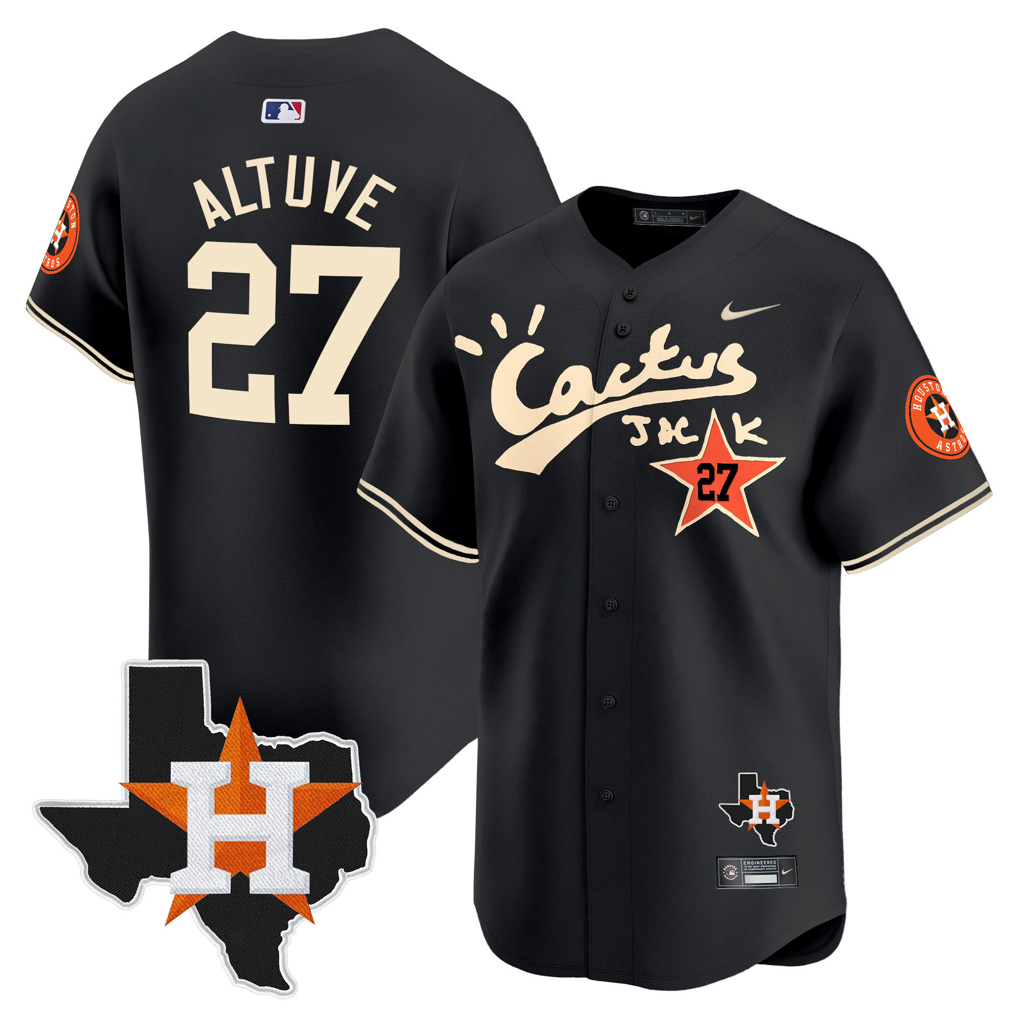 Men's Cactus Jack Patch Vapor Premier Limited Jersey - All Stitched