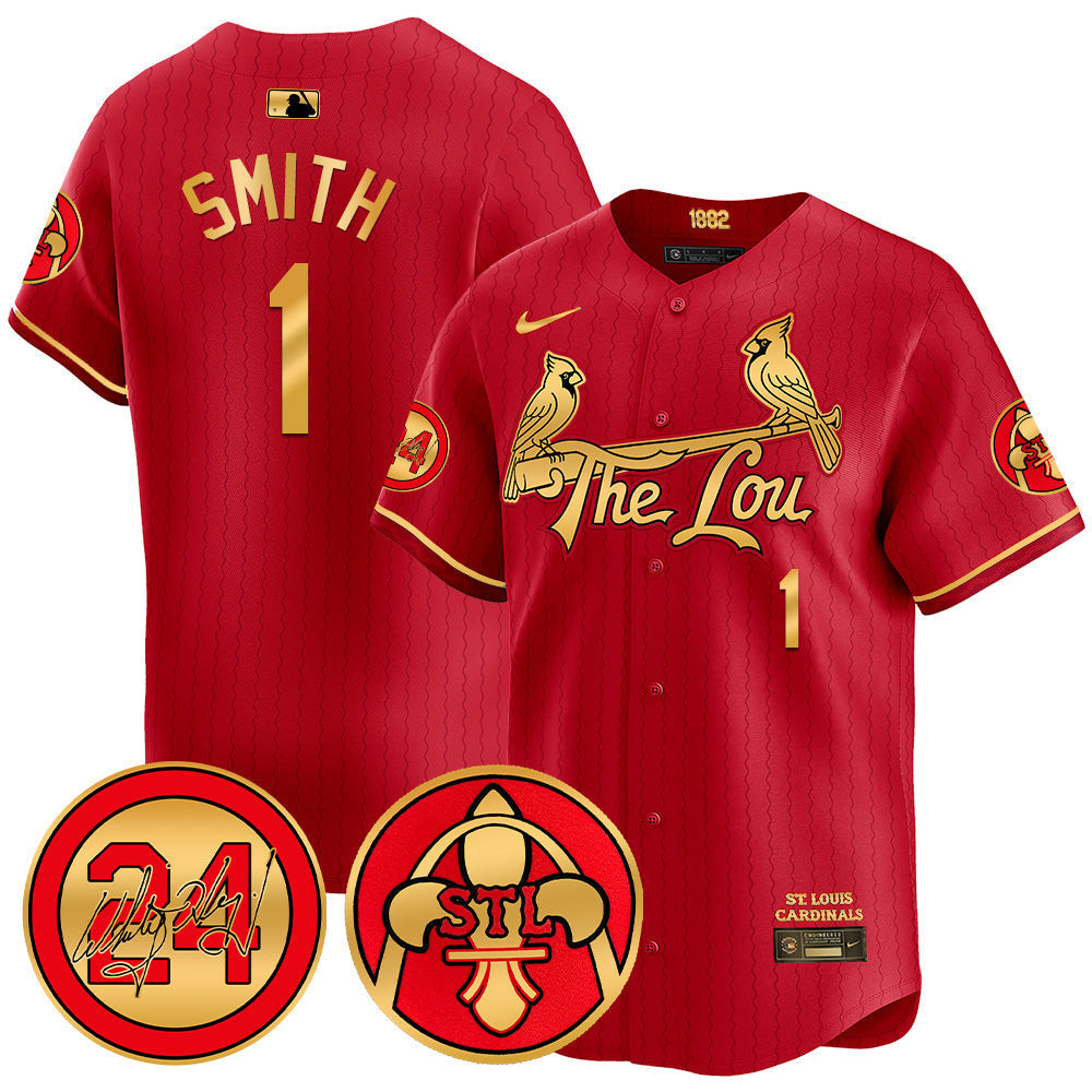 Men's Cardinals 2024 City Connect Whitey Herzog Patch Vapor Premier Limited Jersey V2 - All Stitched
