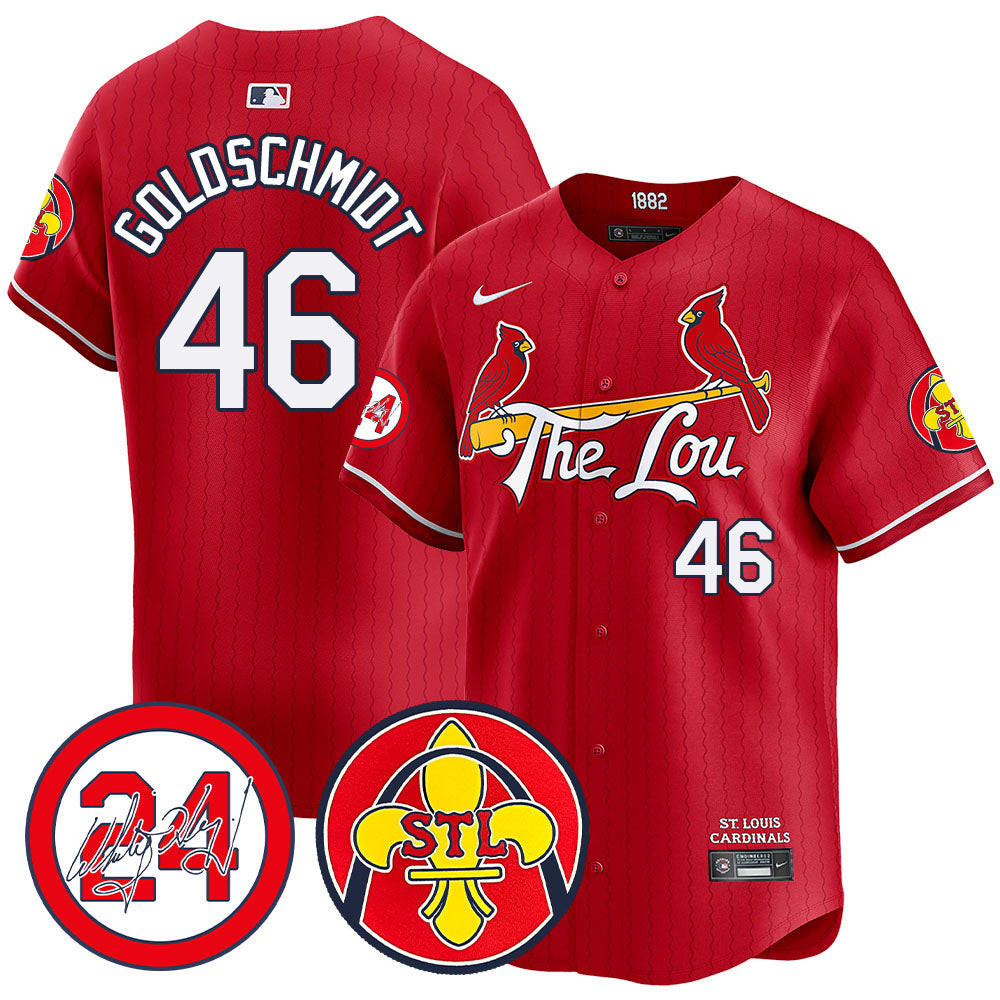 Men's Cardinals 2024 City Connect Whitey Herzog Patch Vapor Premier Limited Jersey V2 - All Stitched
