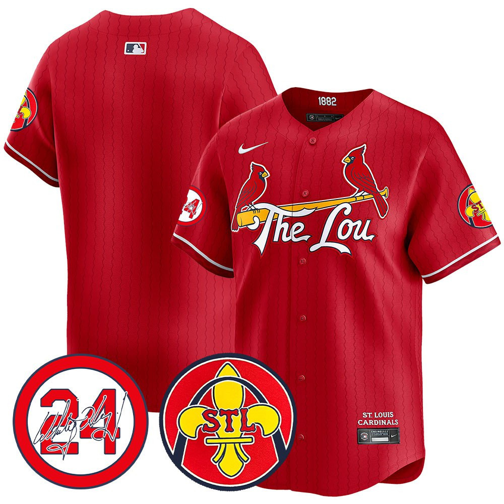 Men's Cardinals 2024 City Connect Whitey Herzog Patch Vapor Premier Limited Jersey V2 - All Stitched