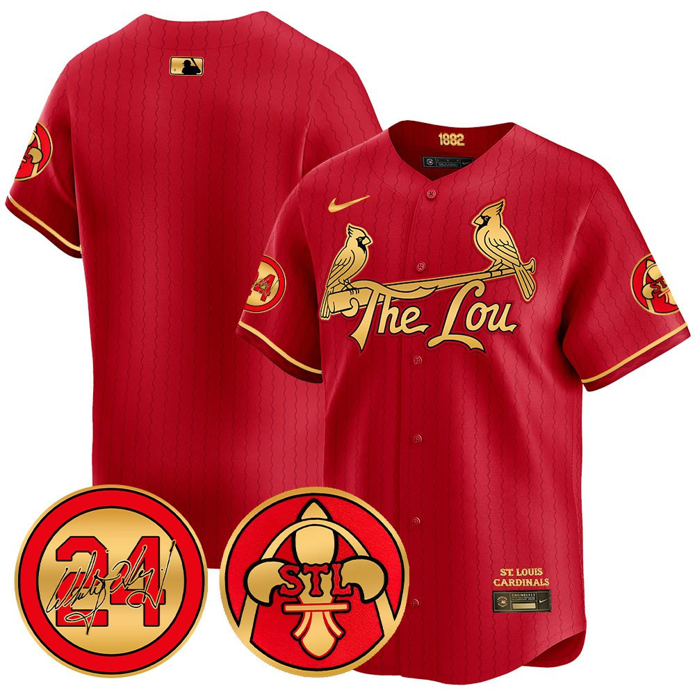 Men's Cardinals 2024 City Connect Whitey Herzog Patch Vapor Premier Limited Jersey V2 - All Stitched