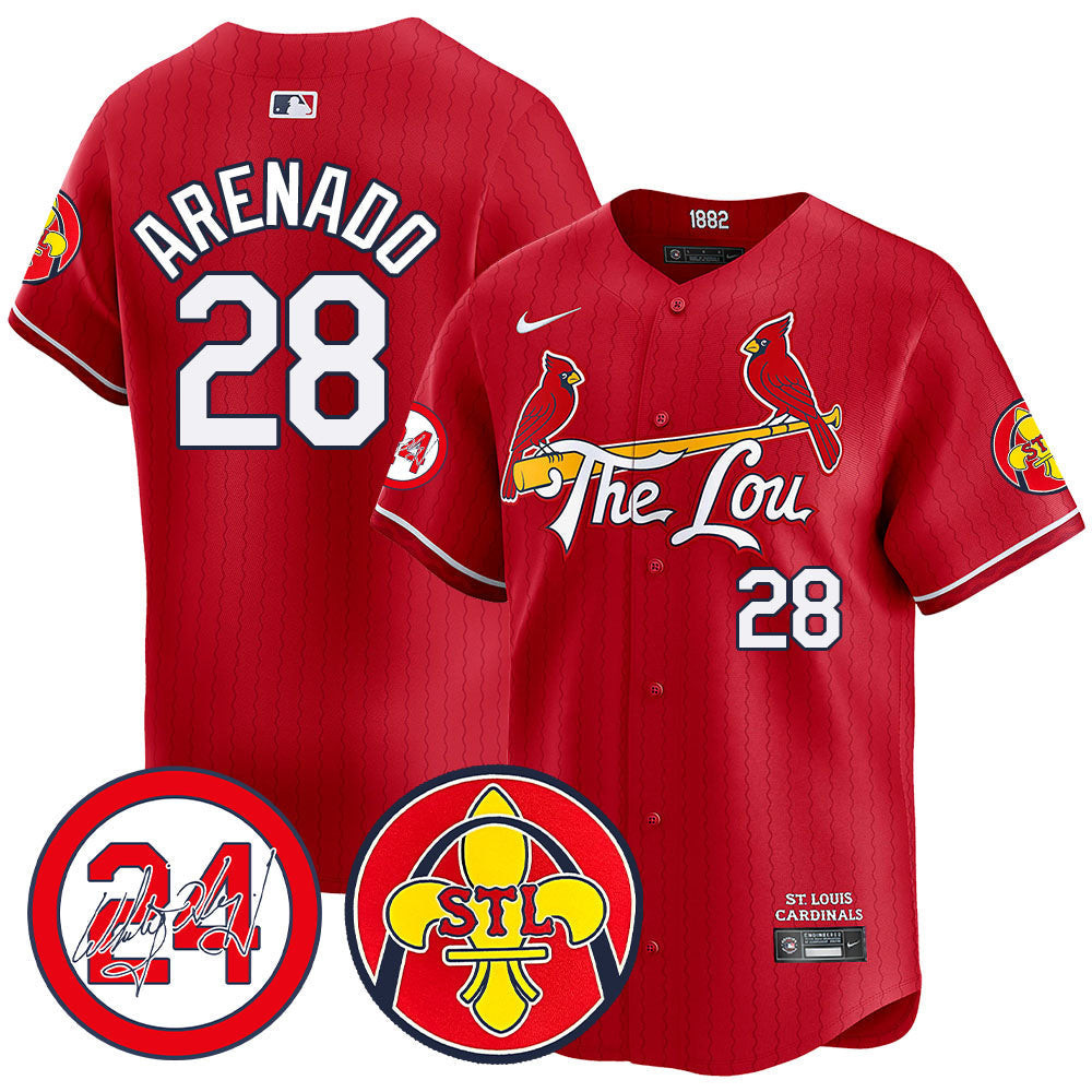 Men's Cardinals 2024 City Connect Whitey Herzog Patch Vapor Premier Limited Jersey V2 - All Stitched