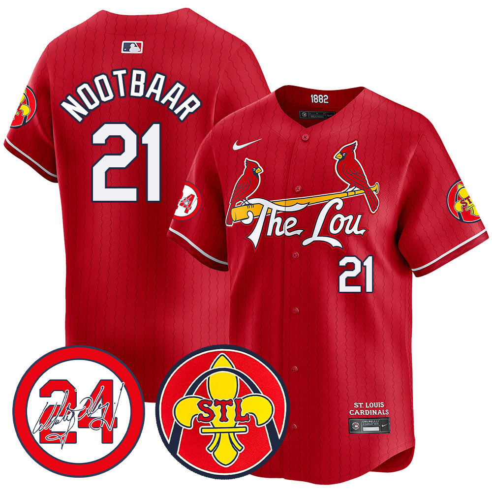 Men's Cardinals 2024 City Connect Whitey Herzog Patch Vapor Premier Limited Jersey V2 - All Stitched