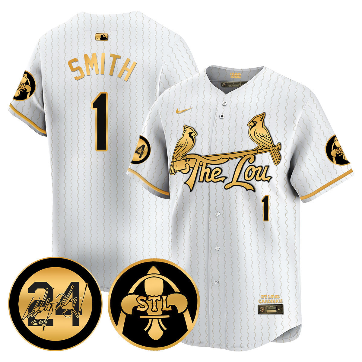 Men's Cardinals 2024 City Connect Whitey Herzog Patch Vapor Premier Limited Jersey V2 - All Stitched