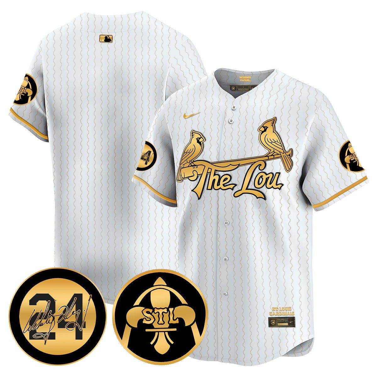 Men's Cardinals 2024 City Connect Whitey Herzog Patch Vapor Premier Limited Jersey V2 - All Stitched