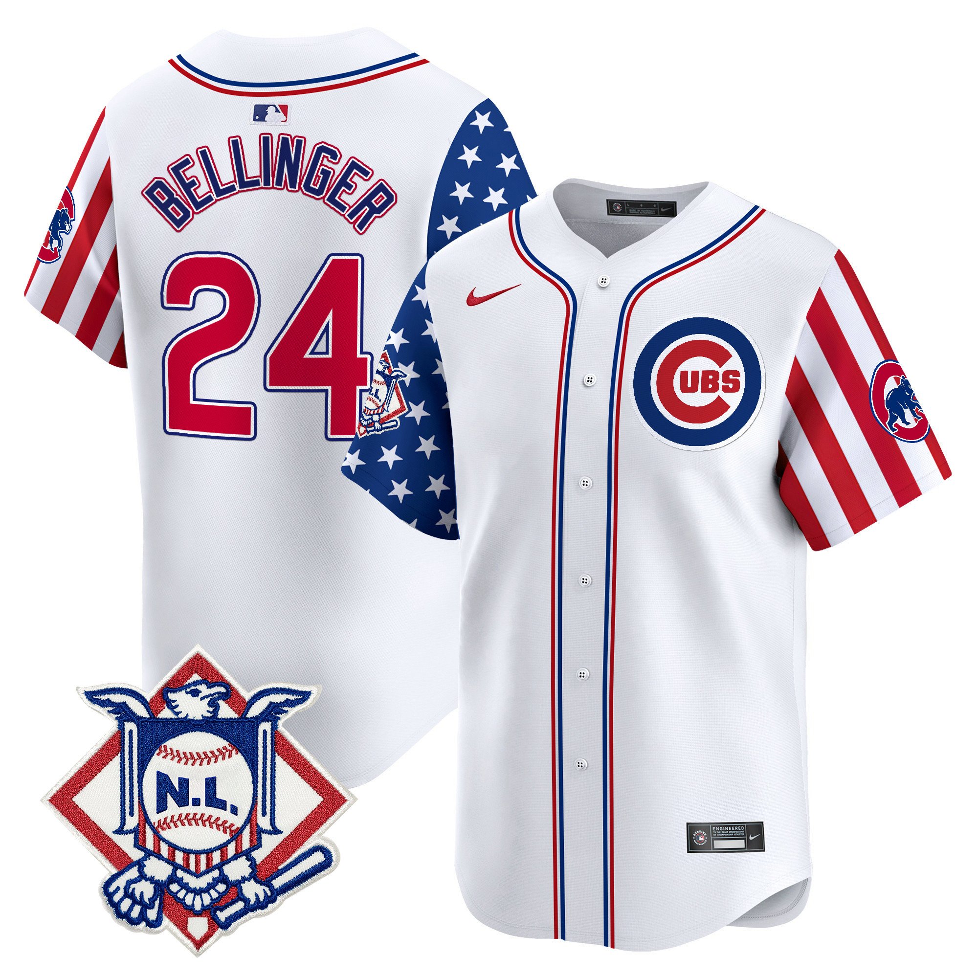 Men's Chicago Cubs 2024 Fourth of July Vapor Premier Limited Jersey V2 - All Stitched
