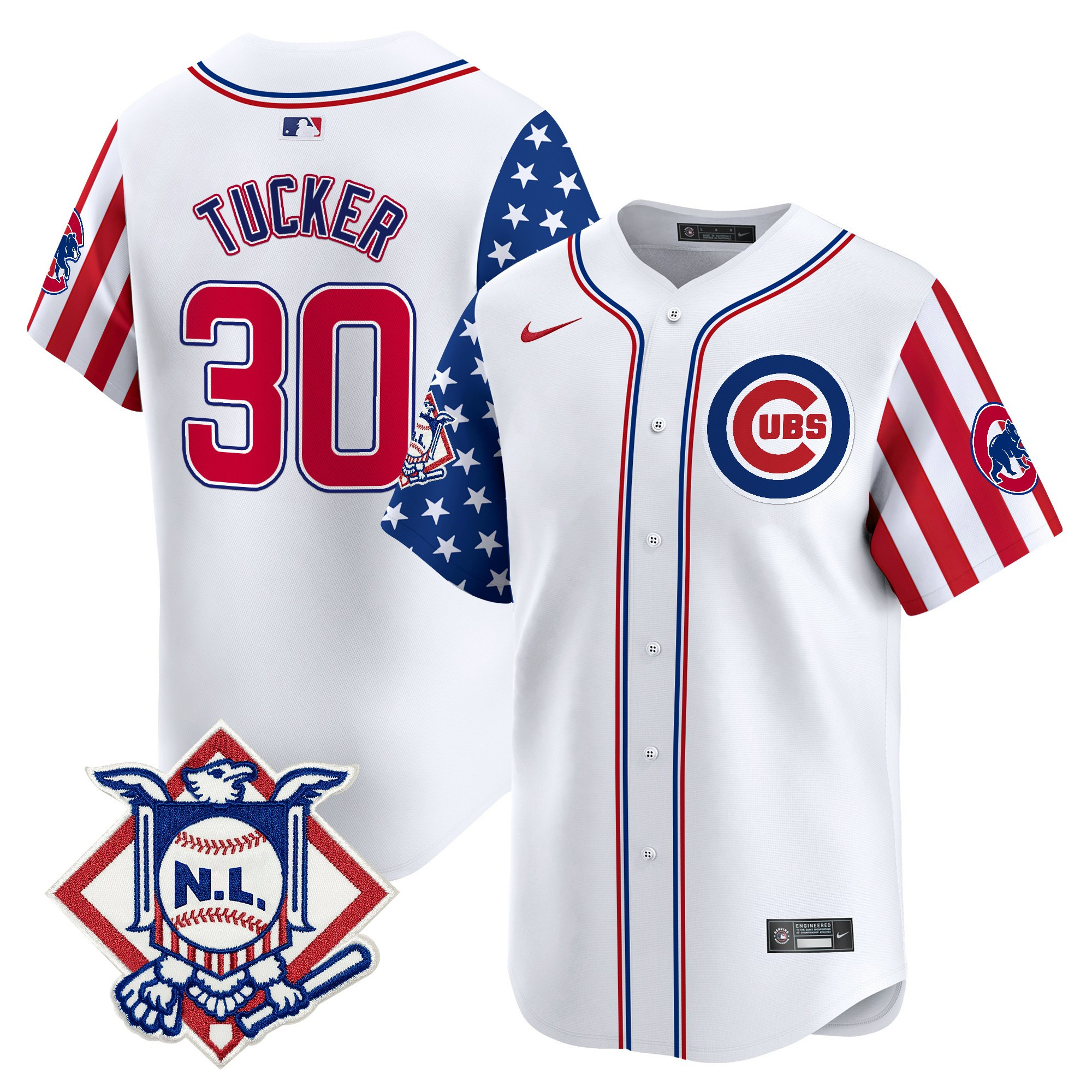 Men's Chicago Cubs 2024 Fourth of July Vapor Premier Limited Jersey V2 - All Stitched