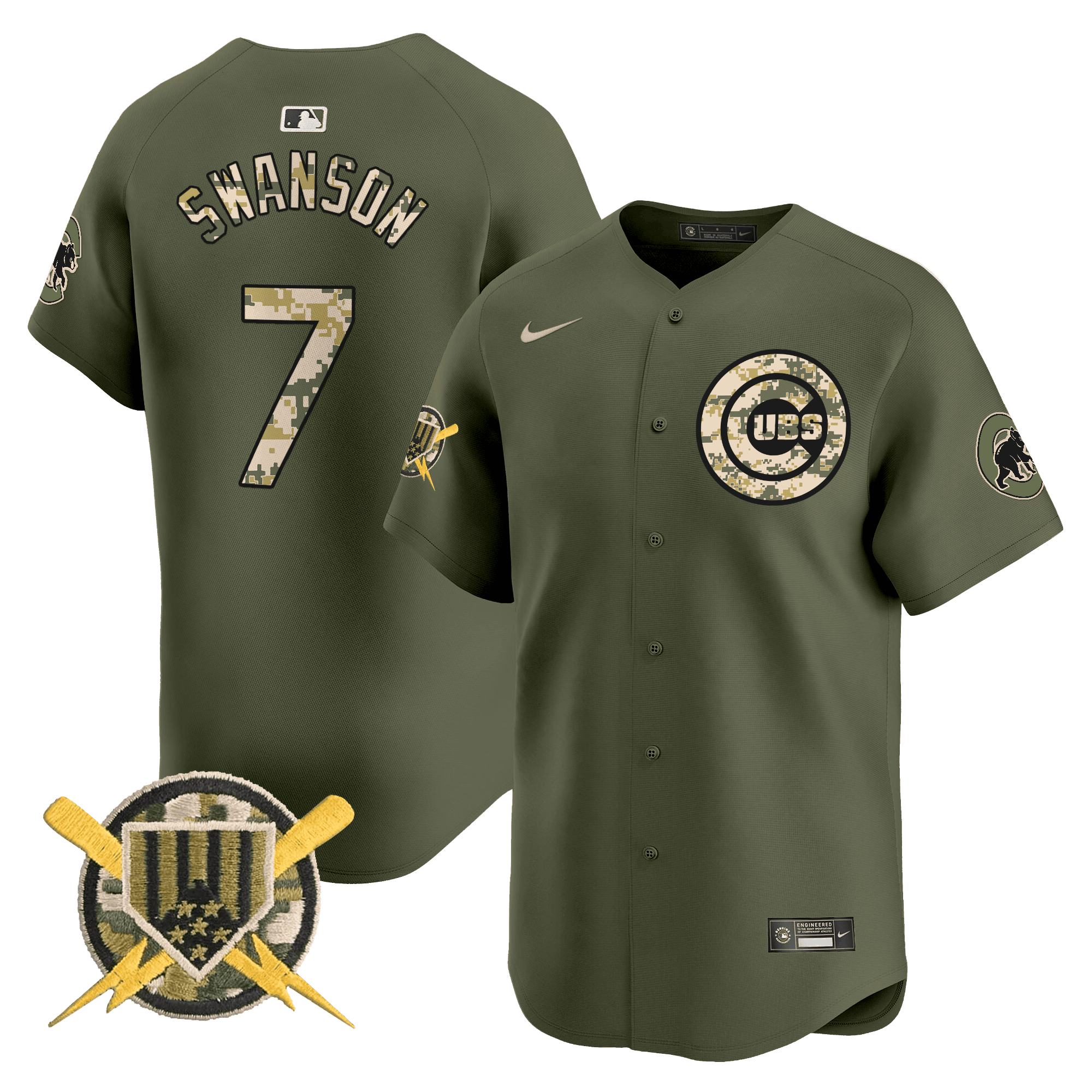 Men's Chicago Cubs Armed Forces Day Vapor Premier Limited Jersey - All Stitched