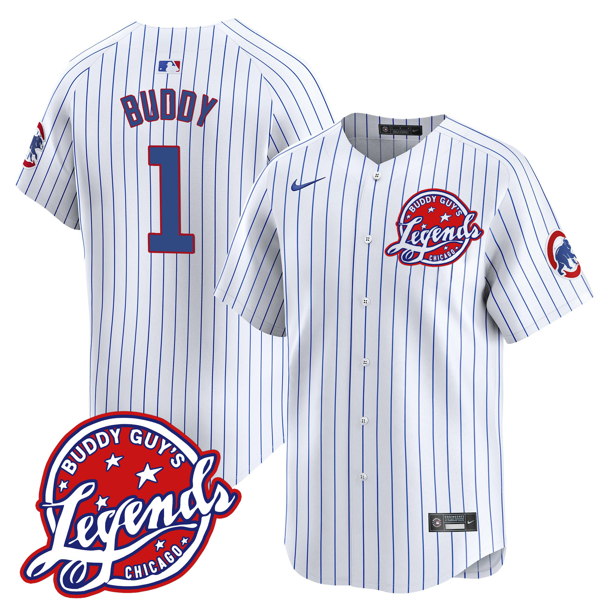 Men's Chicago Cubs Buddy Guy's Legends Vapor Premier Limited Jersey - All Stitched