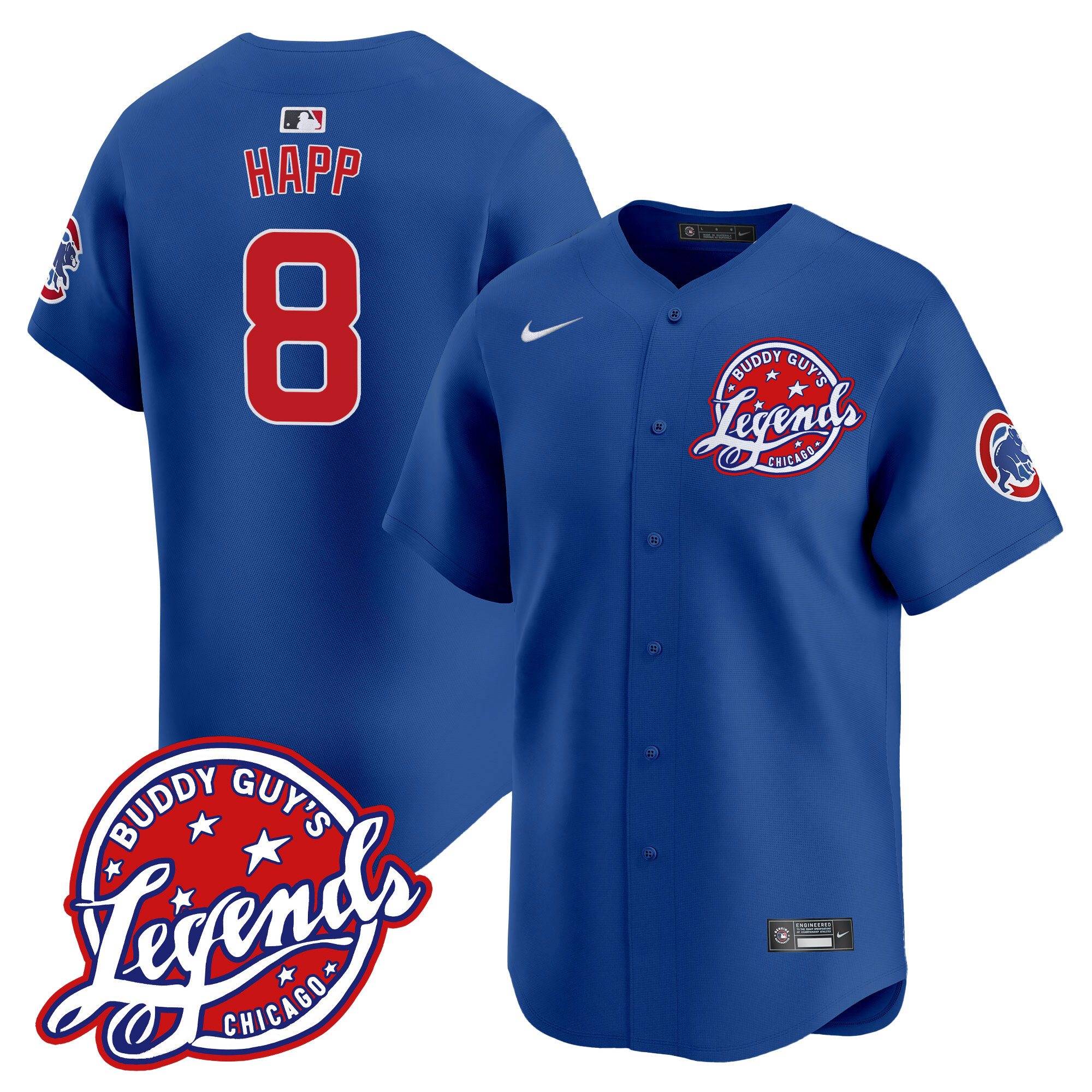 Men's Chicago Cubs Buddy Guy's Legends Vapor Premier Limited Jersey - All Stitched