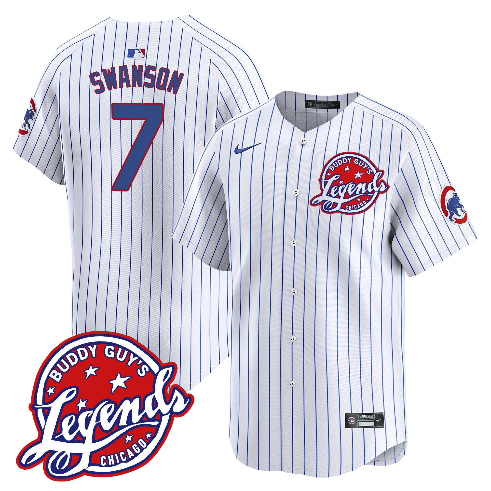 Men's Chicago Cubs Buddy Guy's Legends Vapor Premier Limited Jersey - All Stitched