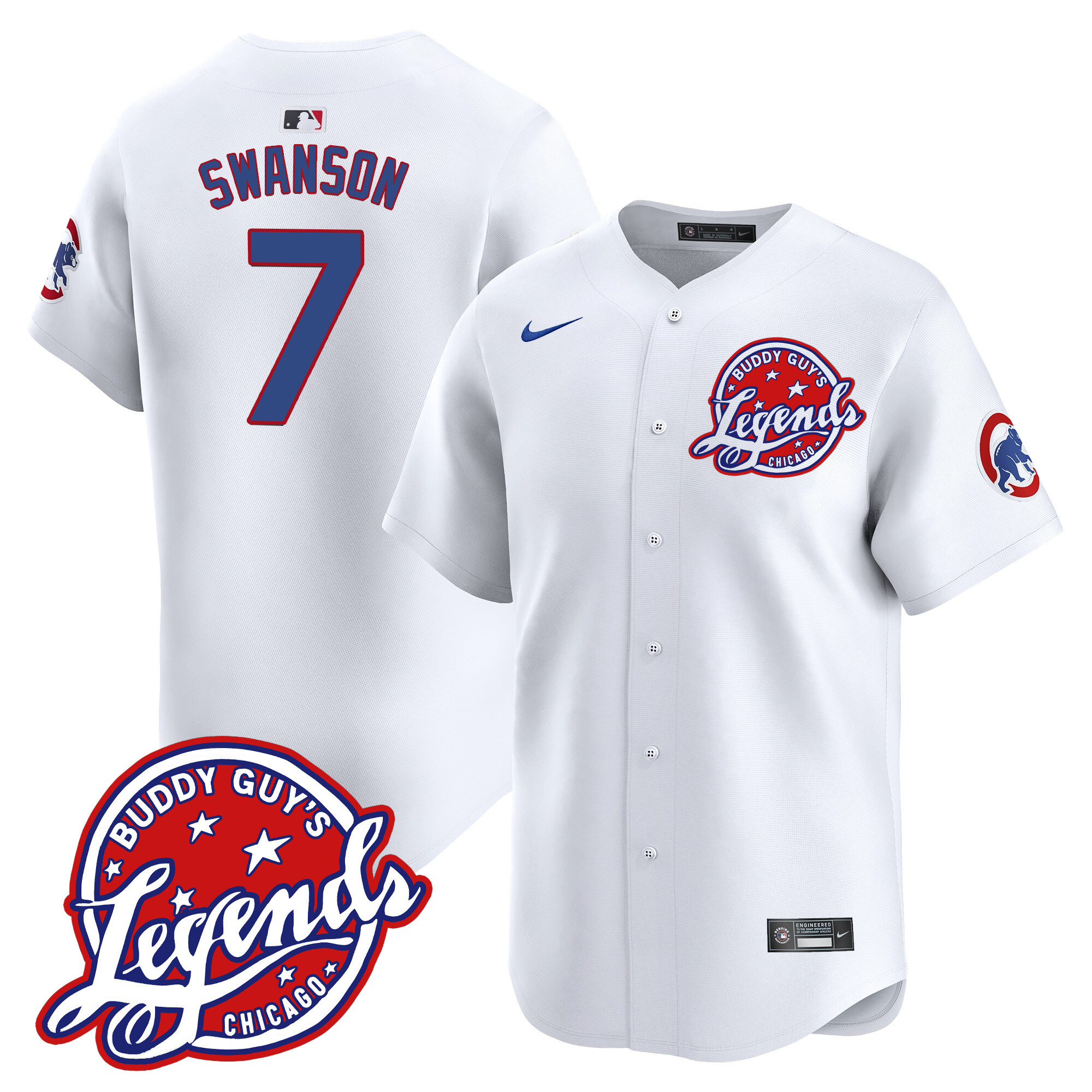 Men's Chicago Cubs Buddy Guy's Legends Vapor Premier Limited Jersey - All Stitched