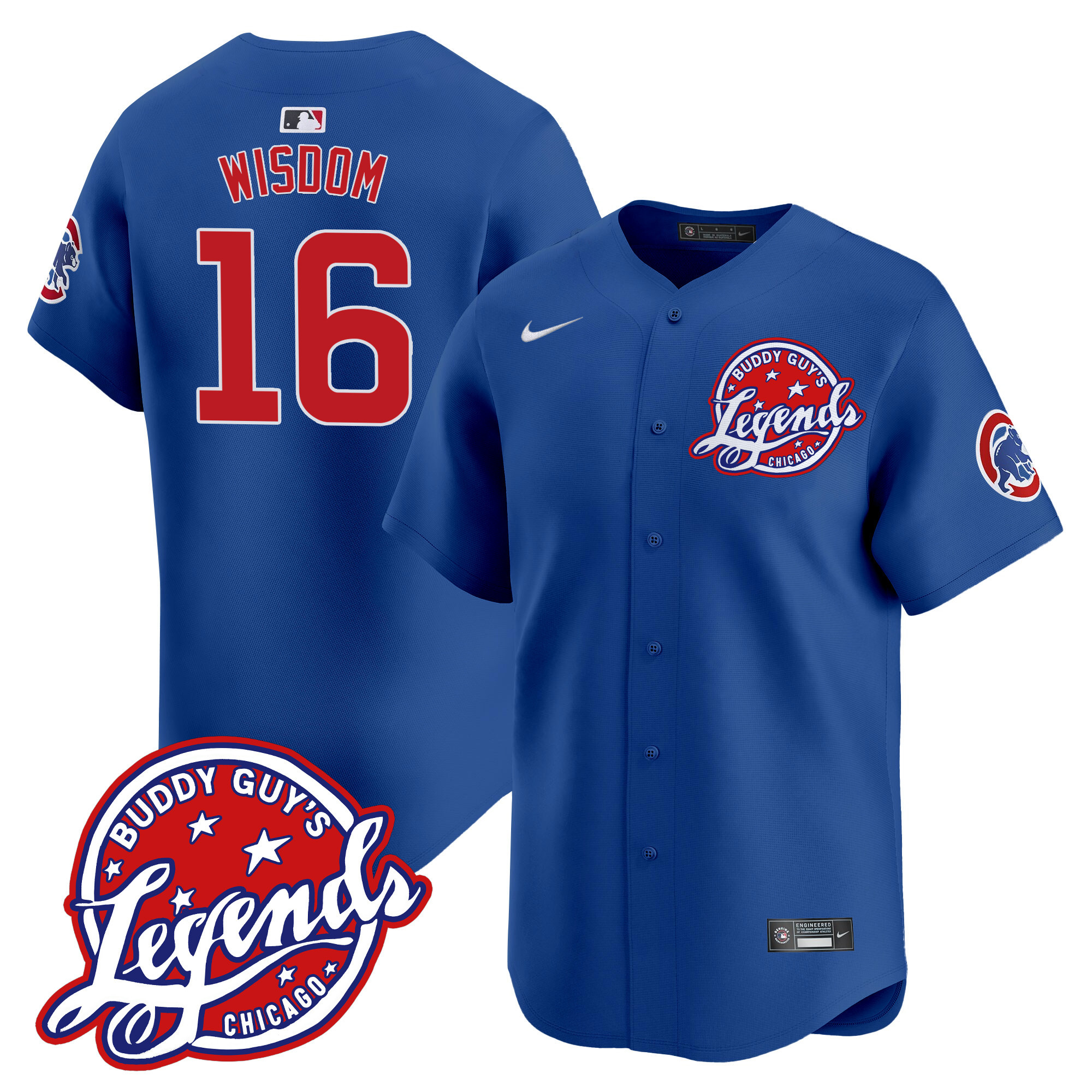 Men's Chicago Cubs Buddy Guy's Legends Vapor Premier Limited Jersey - All Stitched
