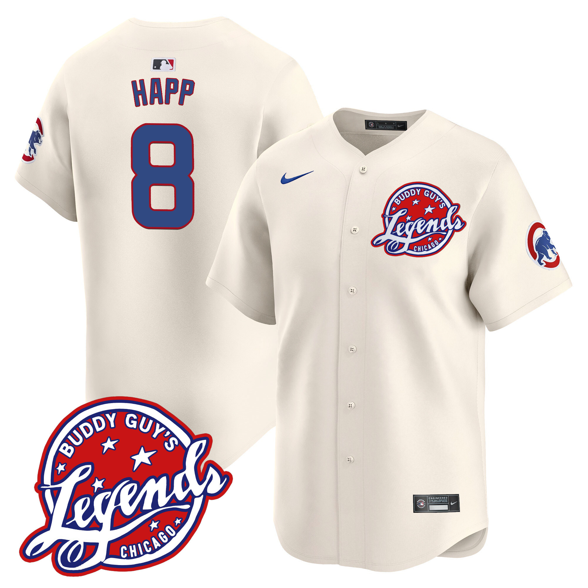 Men's Chicago Cubs Buddy Guy's Legends Vapor Premier Limited Jersey - All Stitched