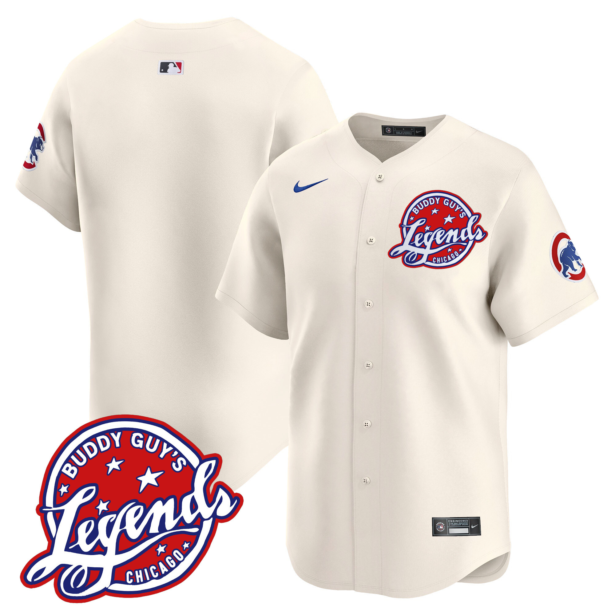Men's Chicago Cubs Buddy Guy's Legends Vapor Premier Limited Jersey - All Stitched