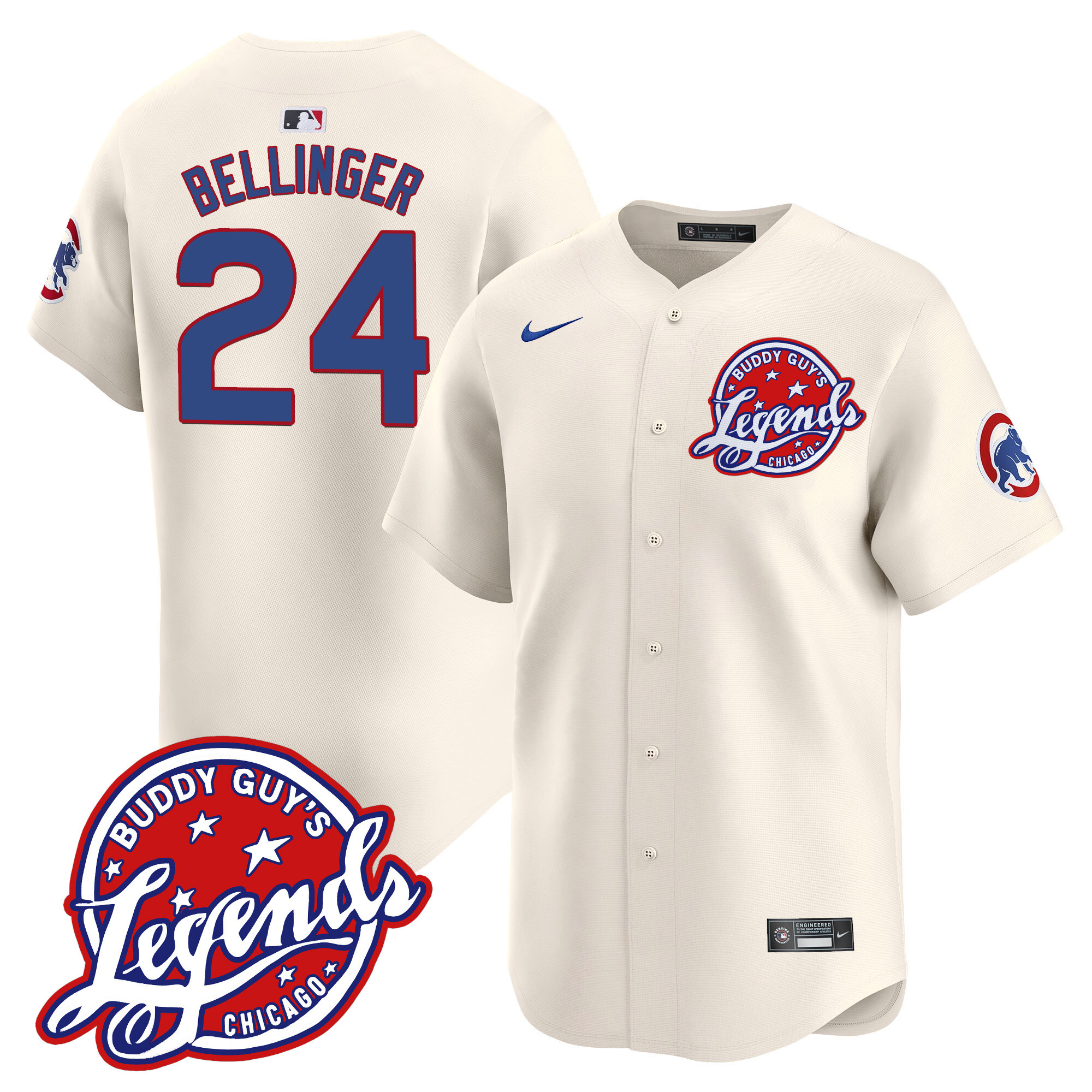 Men's Chicago Cubs Buddy Guy's Legends Vapor Premier Limited Jersey - All Stitched