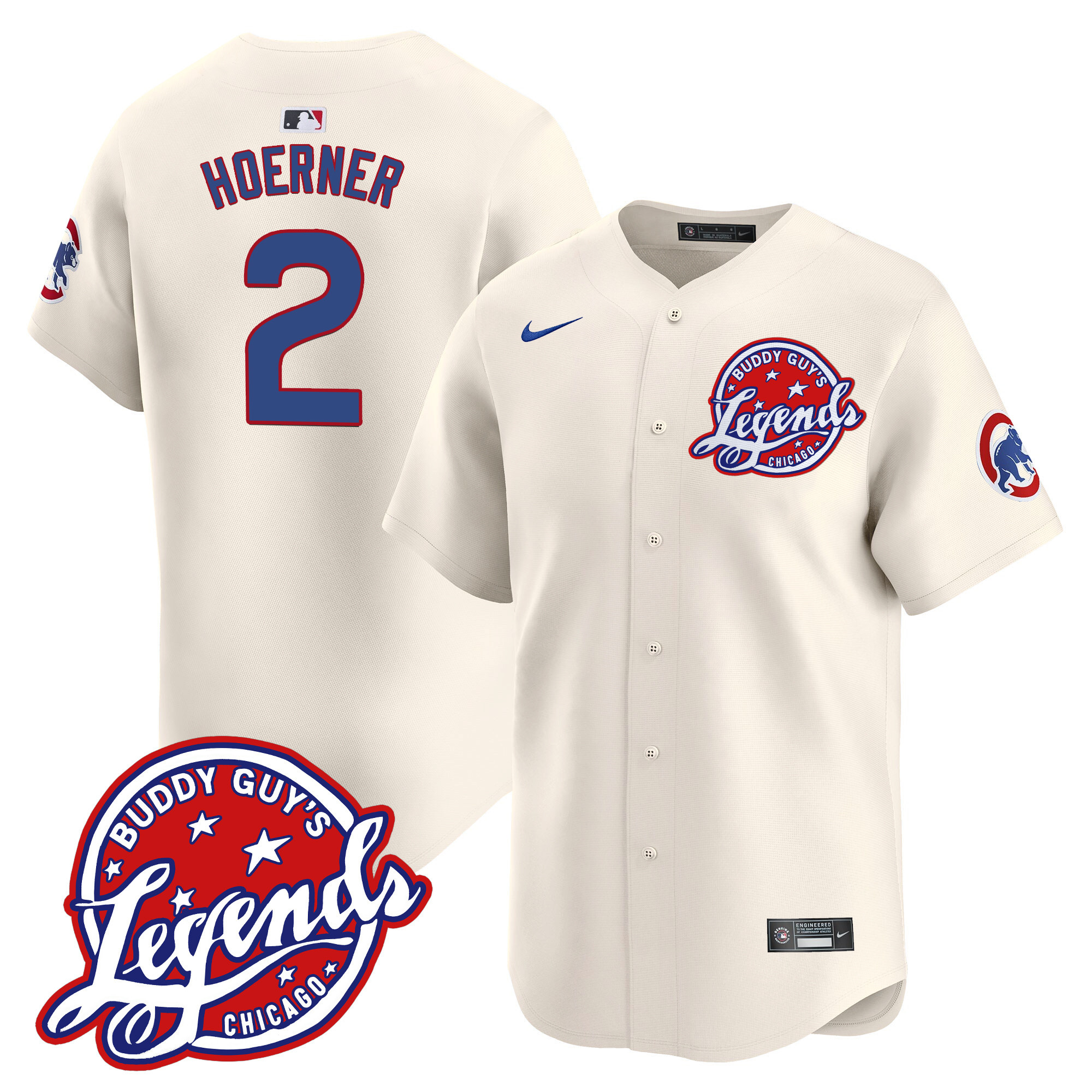 Men's Chicago Cubs Buddy Guy's Legends Vapor Premier Limited Jersey - All Stitched