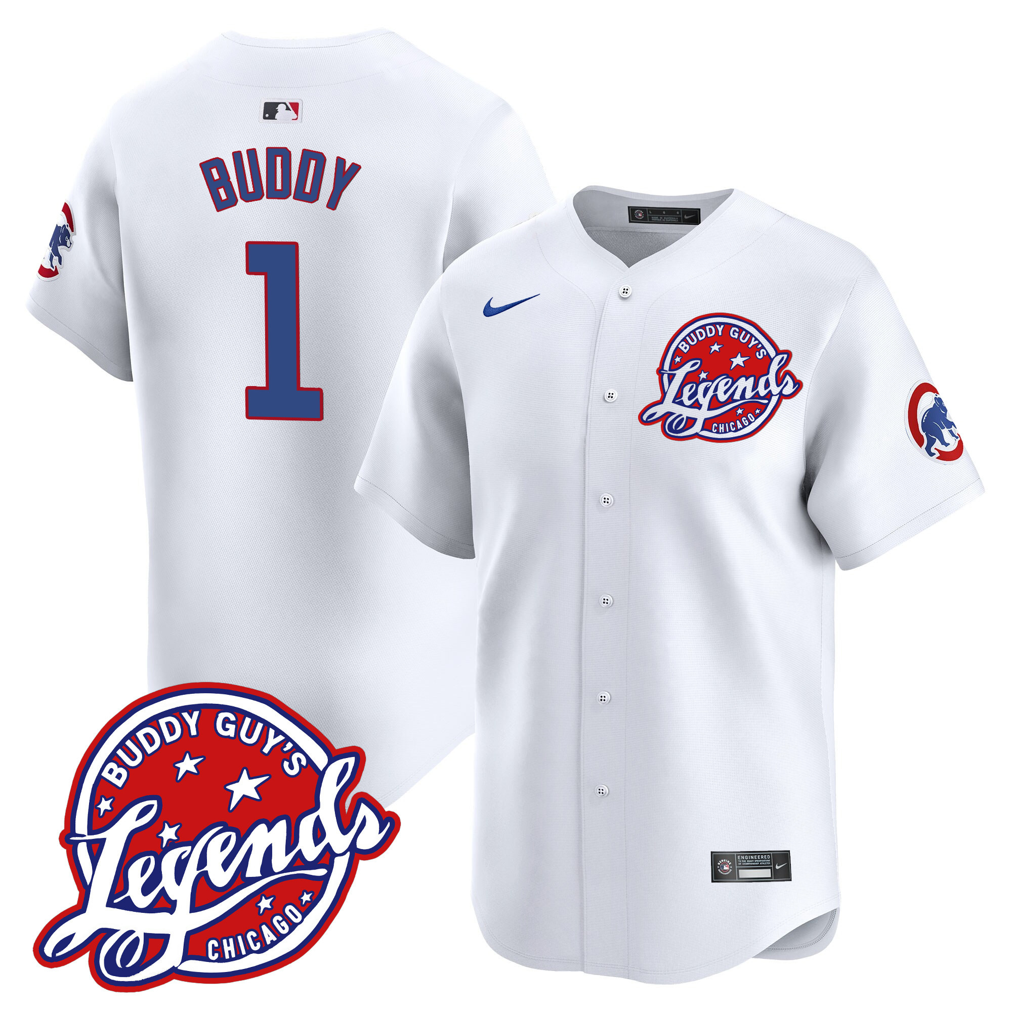 Men's Chicago Cubs Buddy Guy's Legends Vapor Premier Limited Jersey - All Stitched
