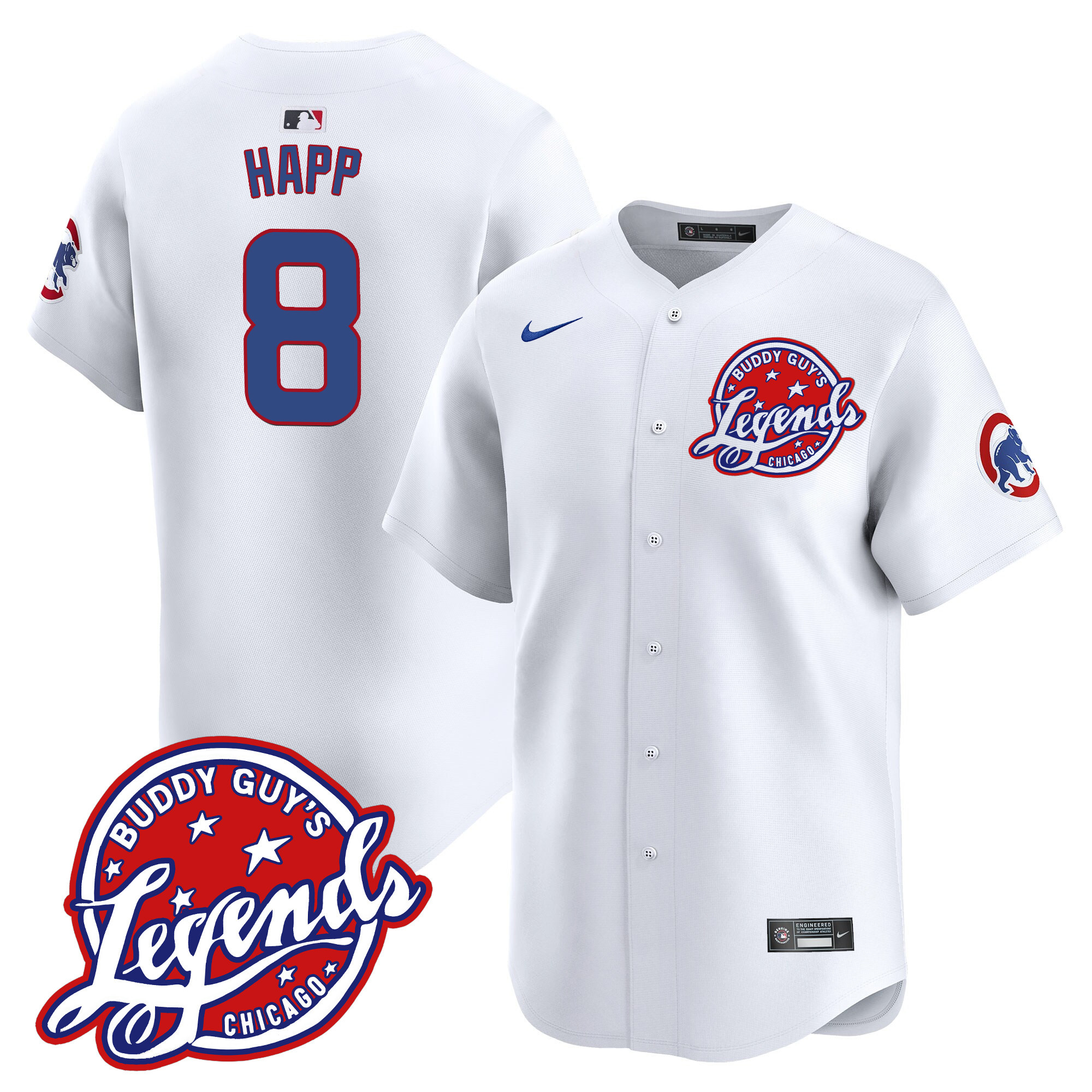 Men's Chicago Cubs Buddy Guy's Legends Vapor Premier Limited Jersey - All Stitched