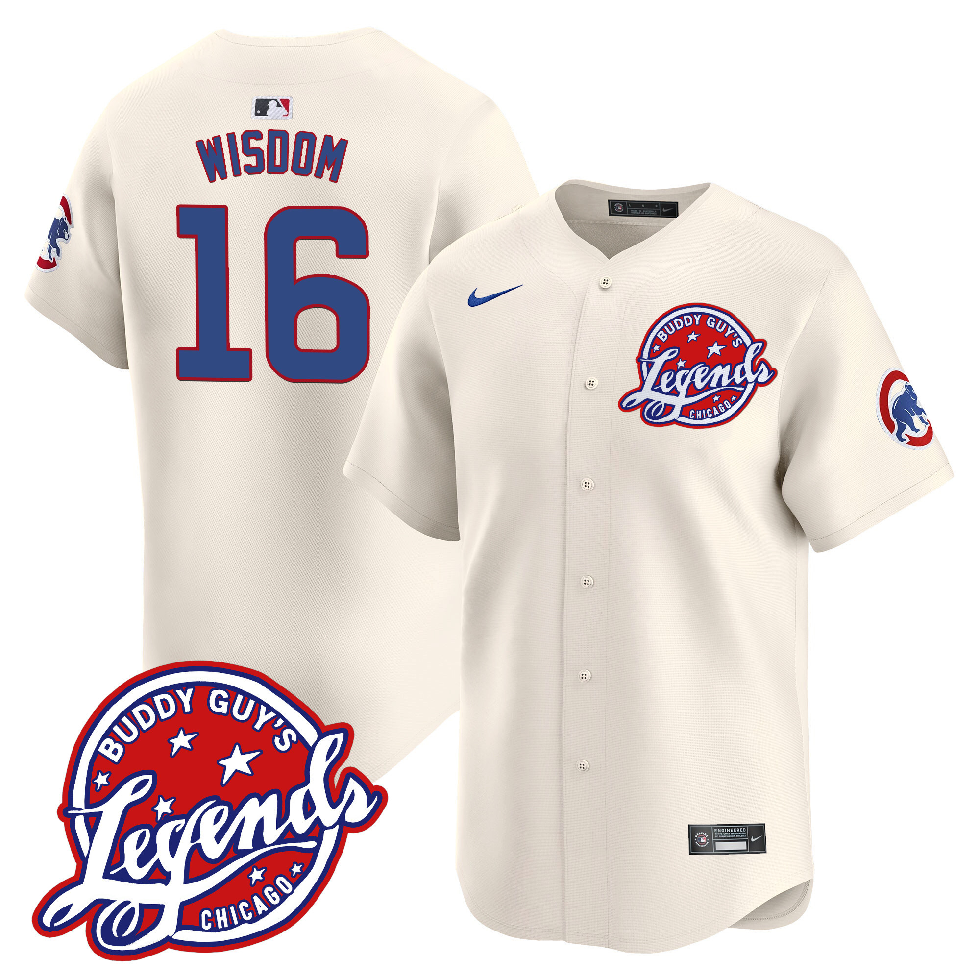 Men's Chicago Cubs Buddy Guy's Legends Vapor Premier Limited Jersey - All Stitched