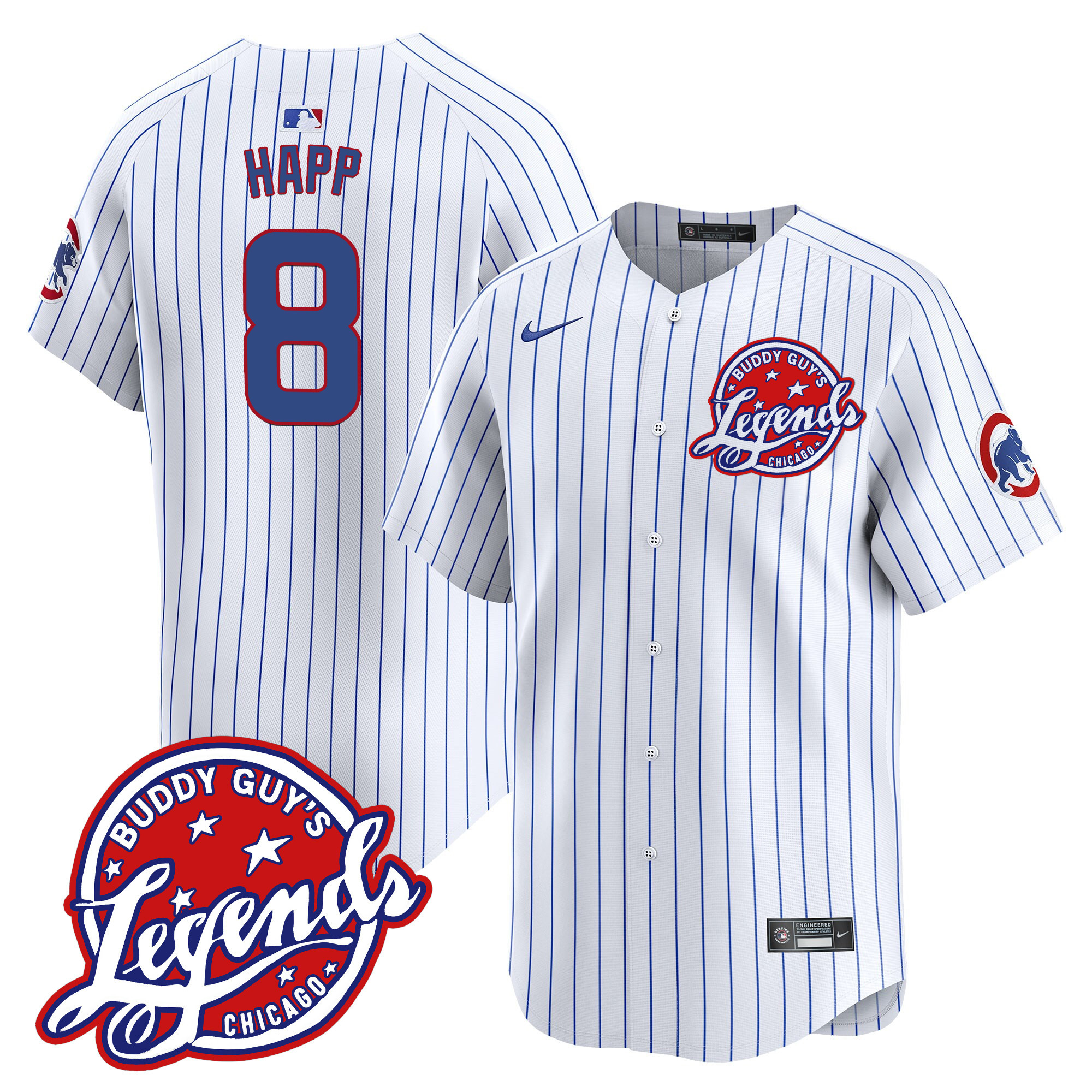 Men's Chicago Cubs Buddy Guy's Legends Vapor Premier Limited Jersey - All Stitched