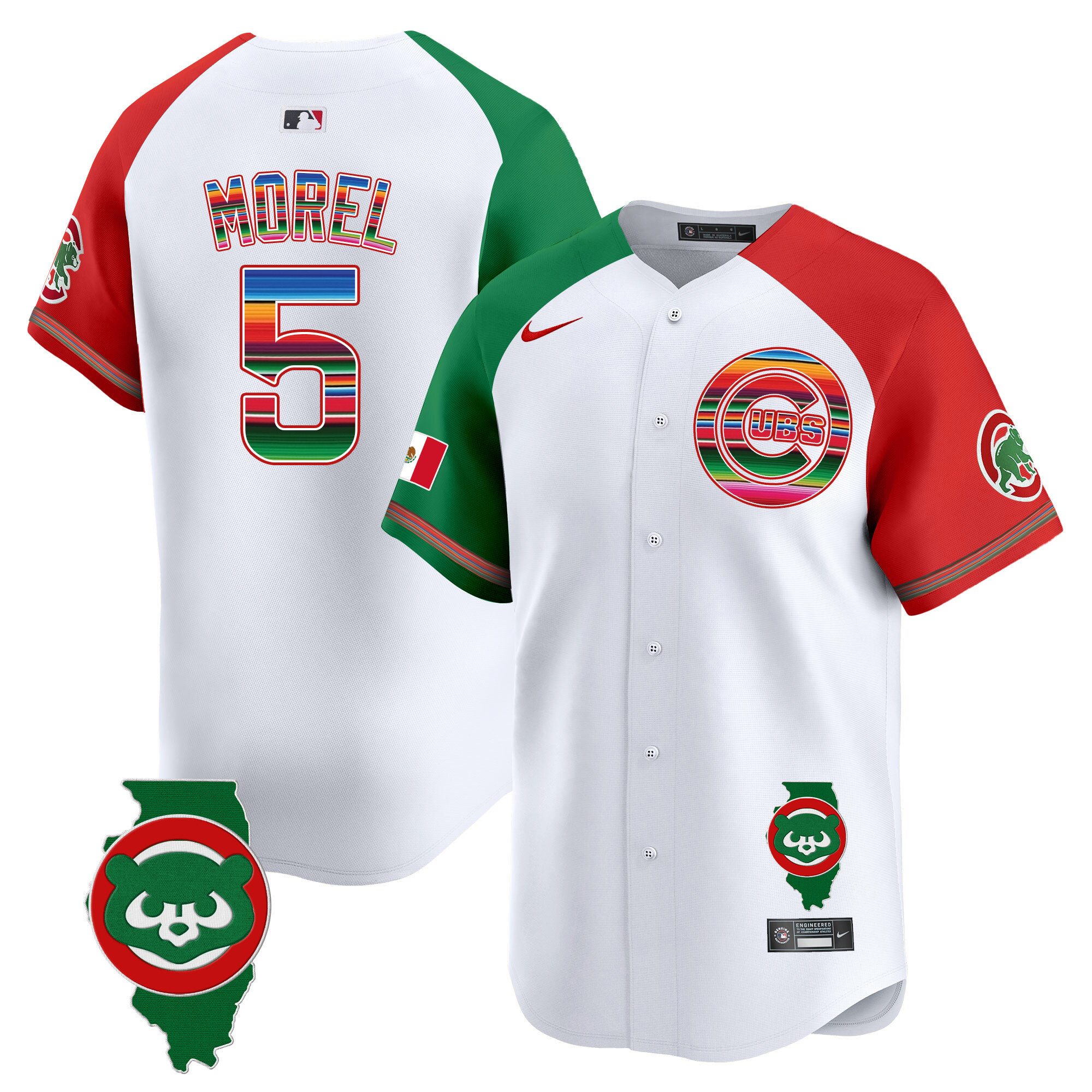 Men's Chicago Cubs Mexico Illinois Patch Vapor Premier Limited Jersey - All Stitched