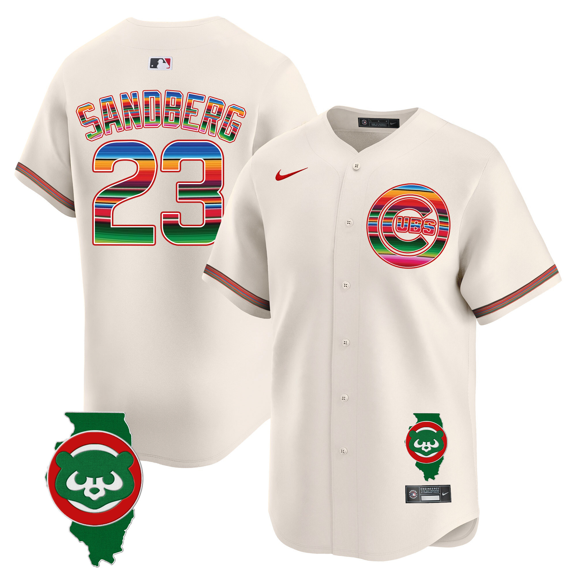 Men's Chicago Cubs Mexico Illinois Patch Vapor Premier Limited Jersey - All Stitched