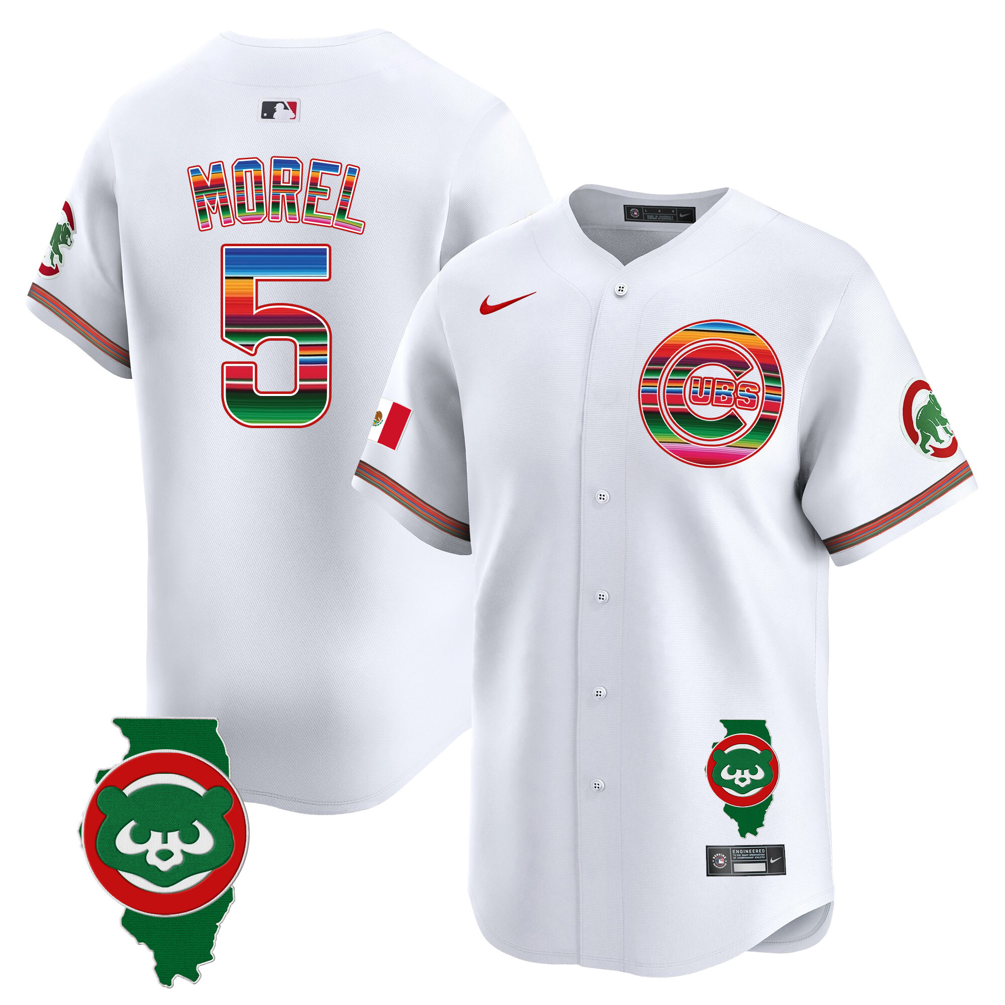 Men's Chicago Cubs Mexico Illinois Patch Vapor Premier Limited Jersey - All Stitched