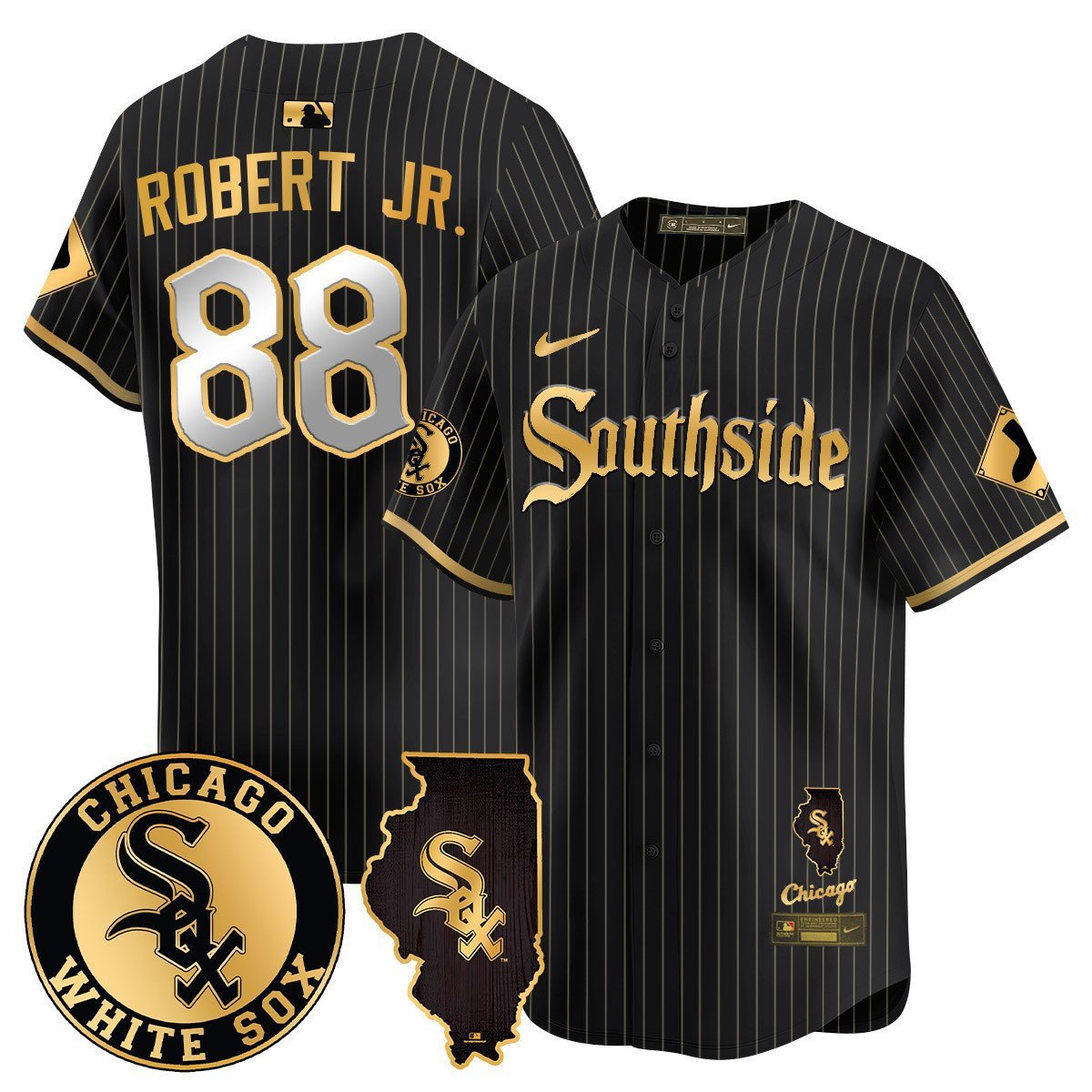Men's Chicago White Sox 2024 City Connect Vaper Premier Limited Jersey - All Stitched