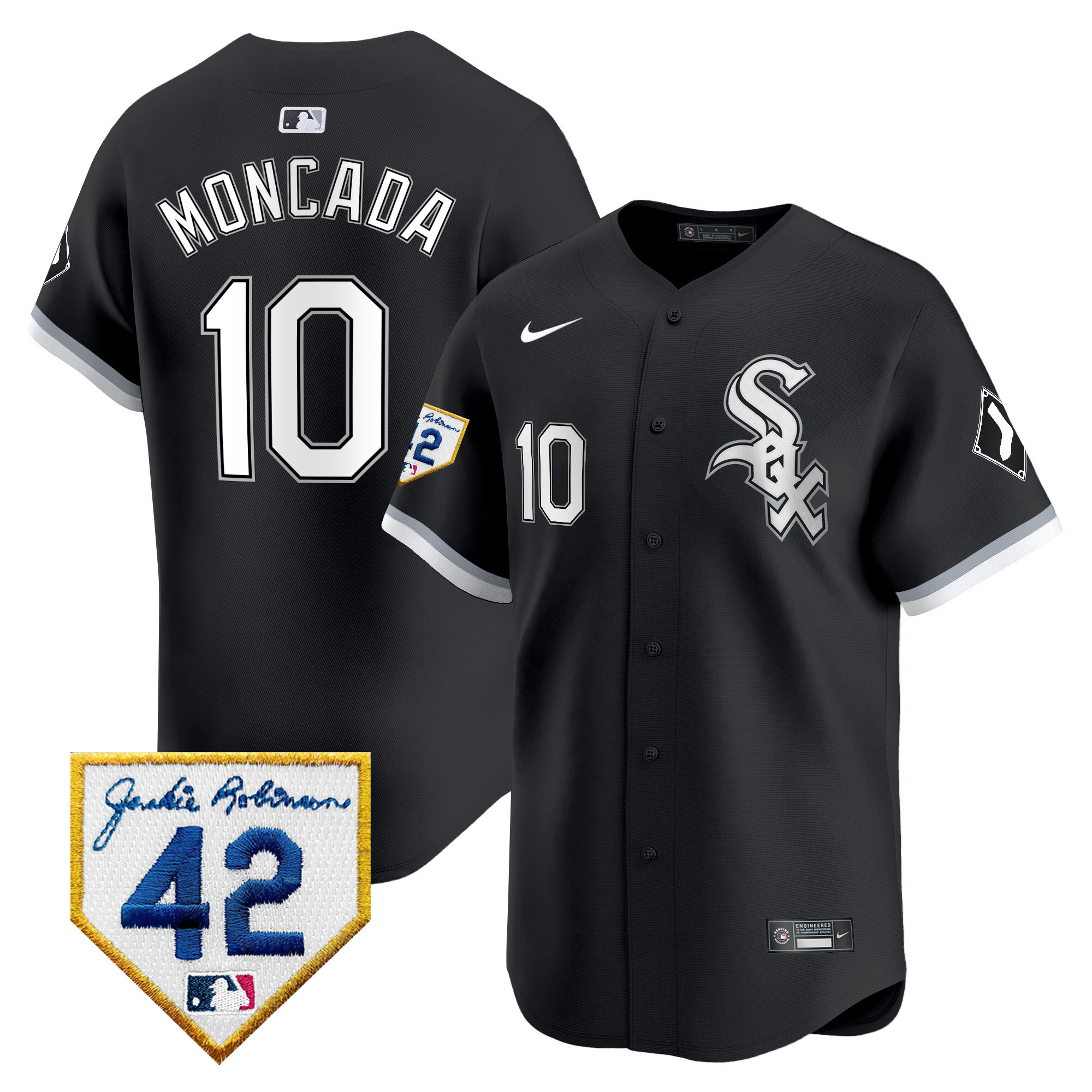 Men's Chicago White Sox 2024 Jackie Robinson Patch Vapor Premier Limited Jersey - All Stitched