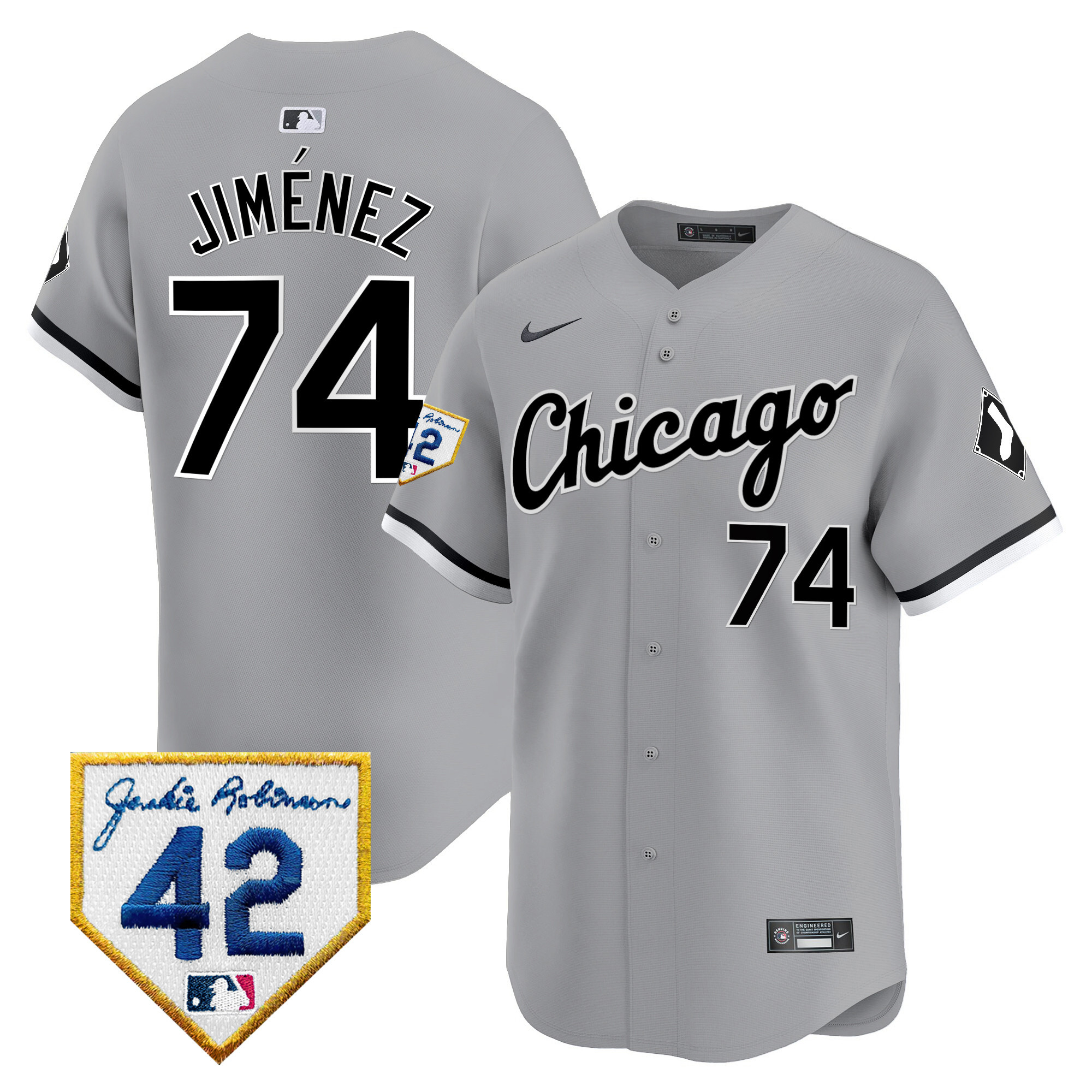 Men's Chicago White Sox 2024 Jackie Robinson Patch Vapor Premier Limited Jersey - All Stitched
