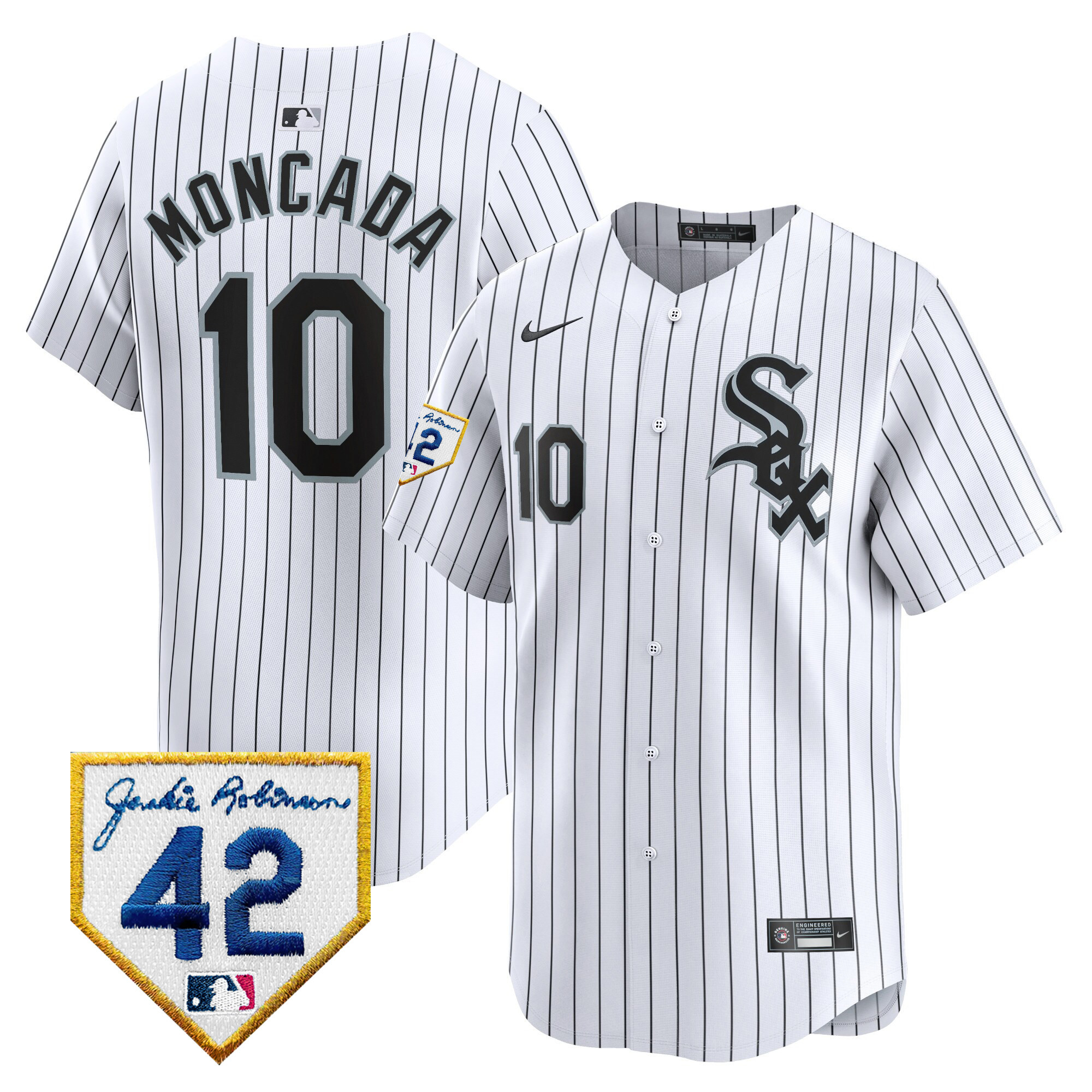 Men's Chicago White Sox 2024 Jackie Robinson Patch Vapor Premier Limited Jersey - All Stitched