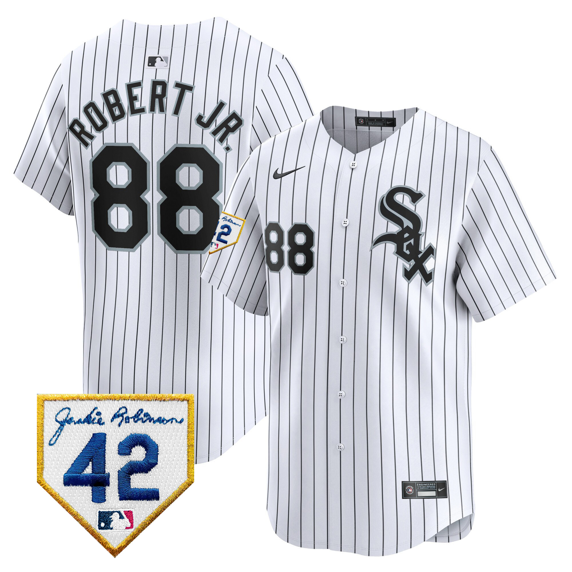 Men's Chicago White Sox 2024 Jackie Robinson Patch Vapor Premier Limited Jersey - All Stitched